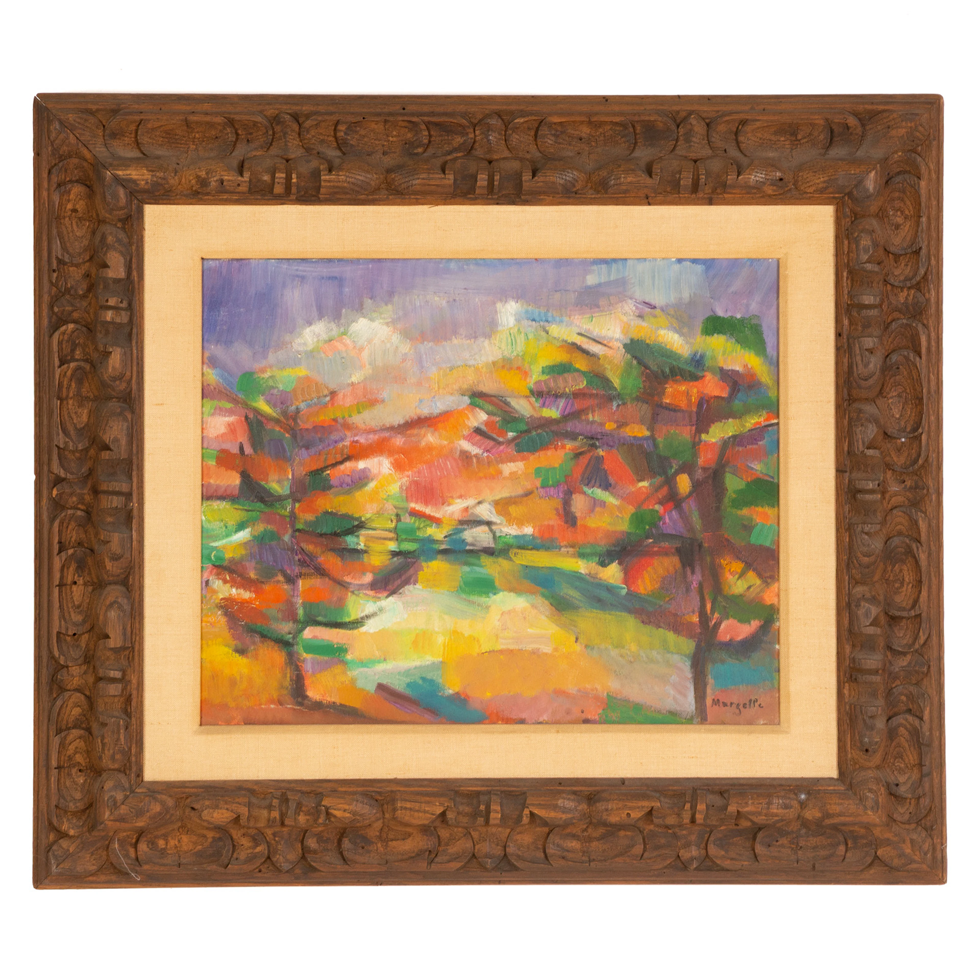 Jean Marzelle. "Paysage No. 5," oil