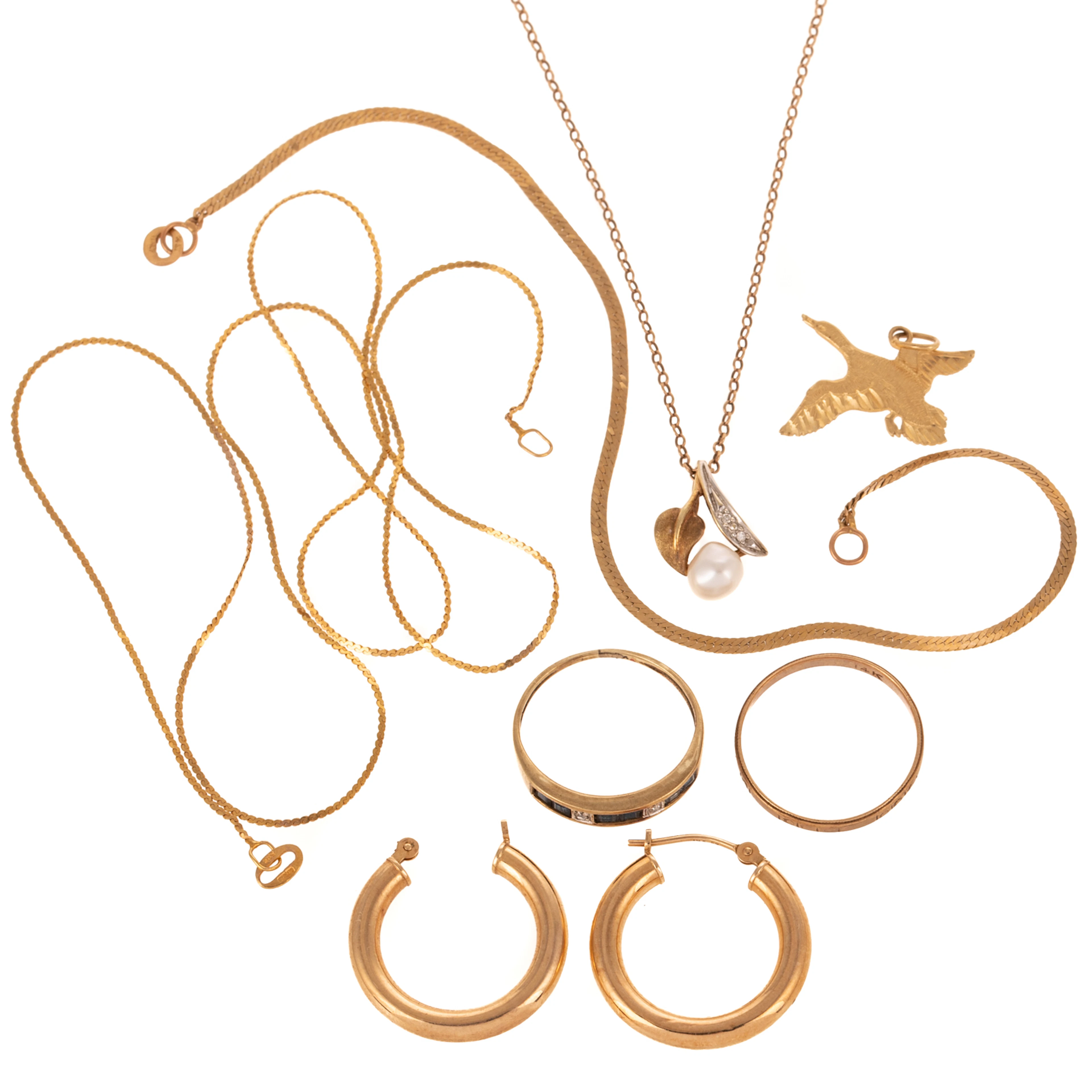 A Group of Vintage Jewelry in Gold