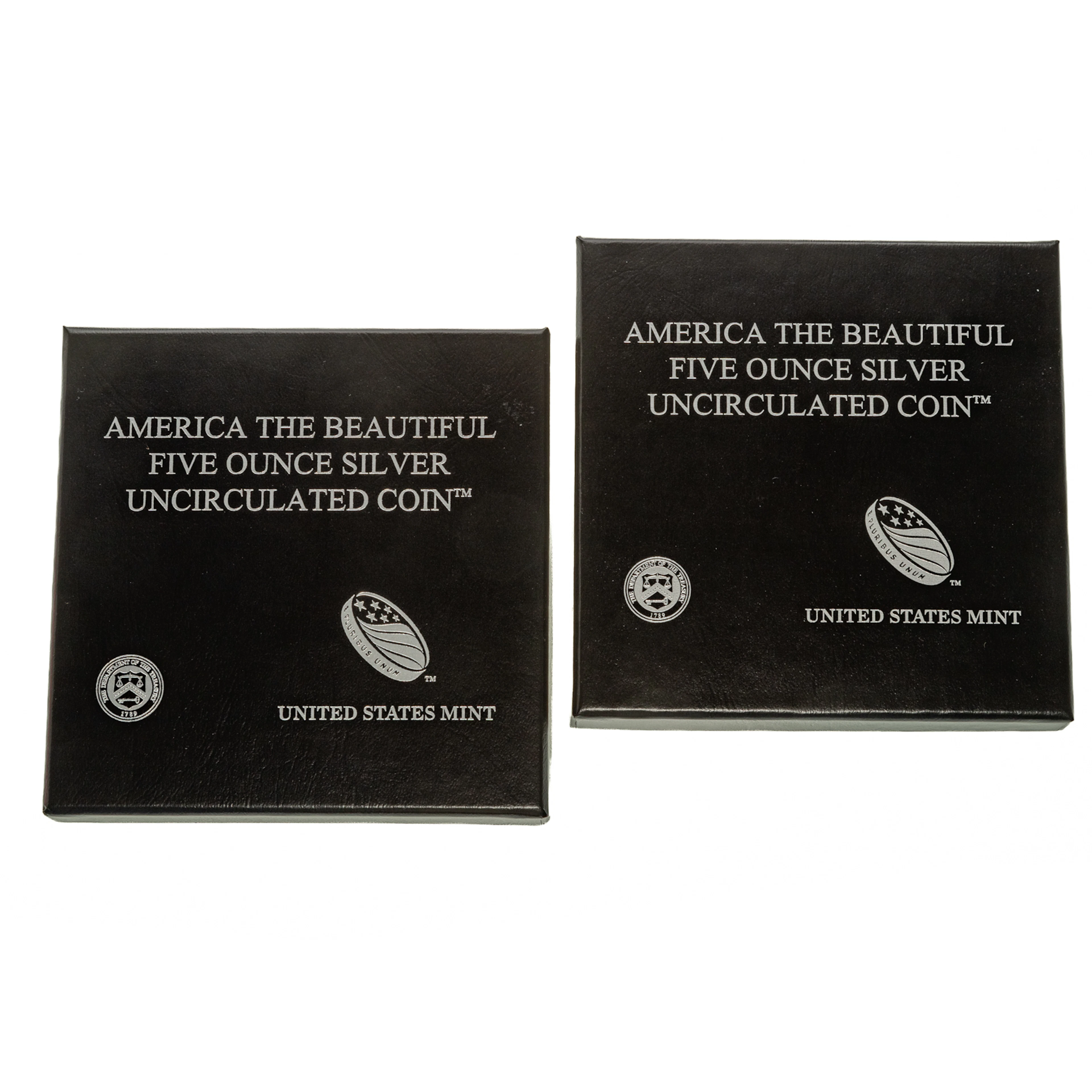Two 2019 ATB Five Ounce Silver Unc Coins