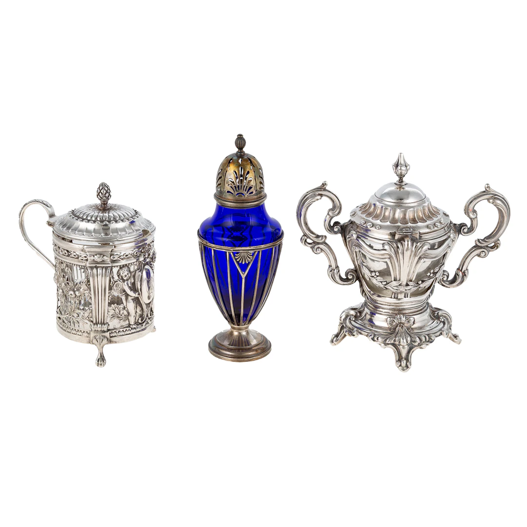 Three French Silver Table Pieces
