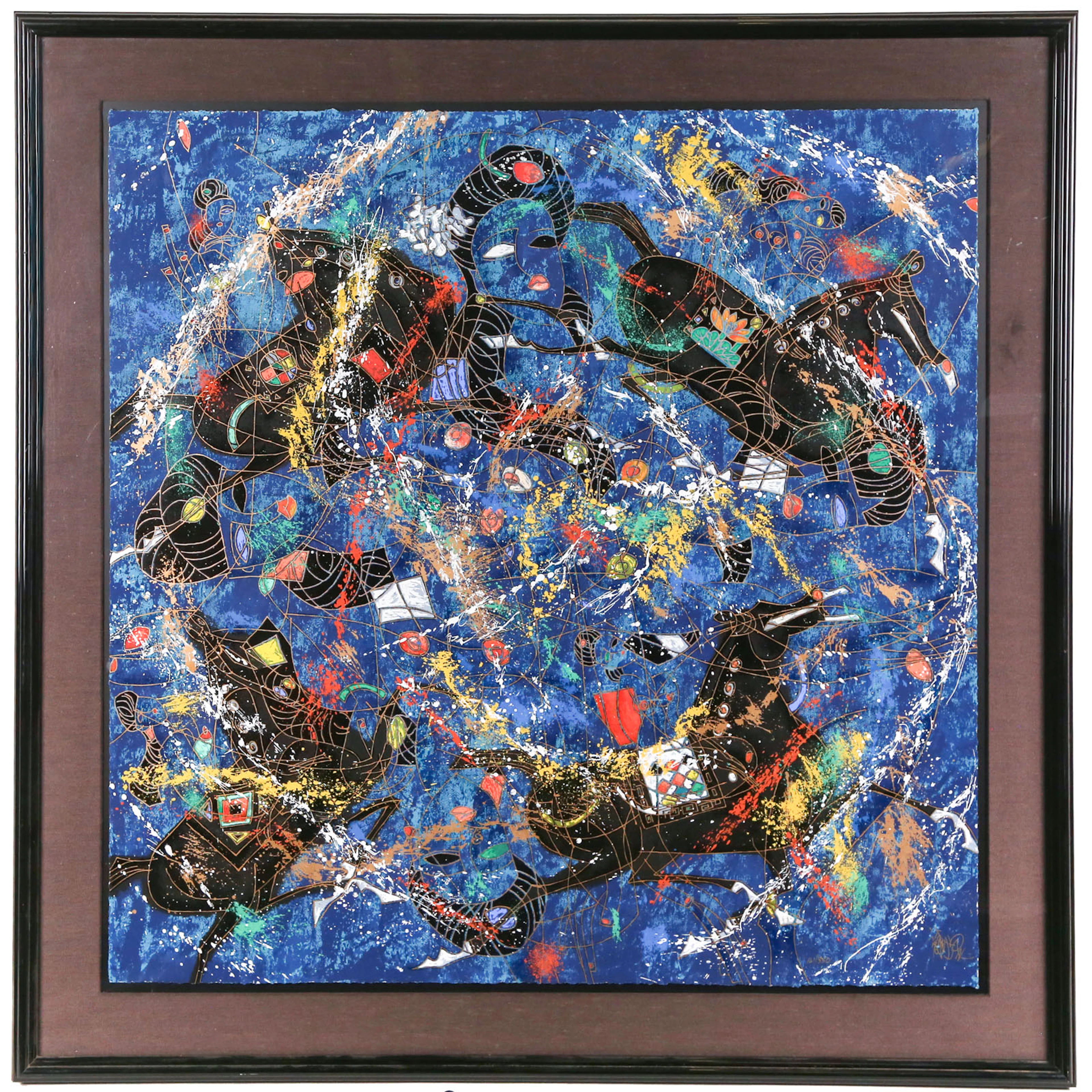 Tiefeng Jiang. "Line Symphony," serigraph