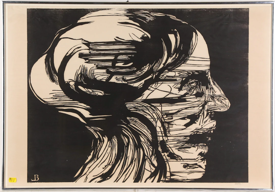 Leonard Baskin. "Agonized," woodcut