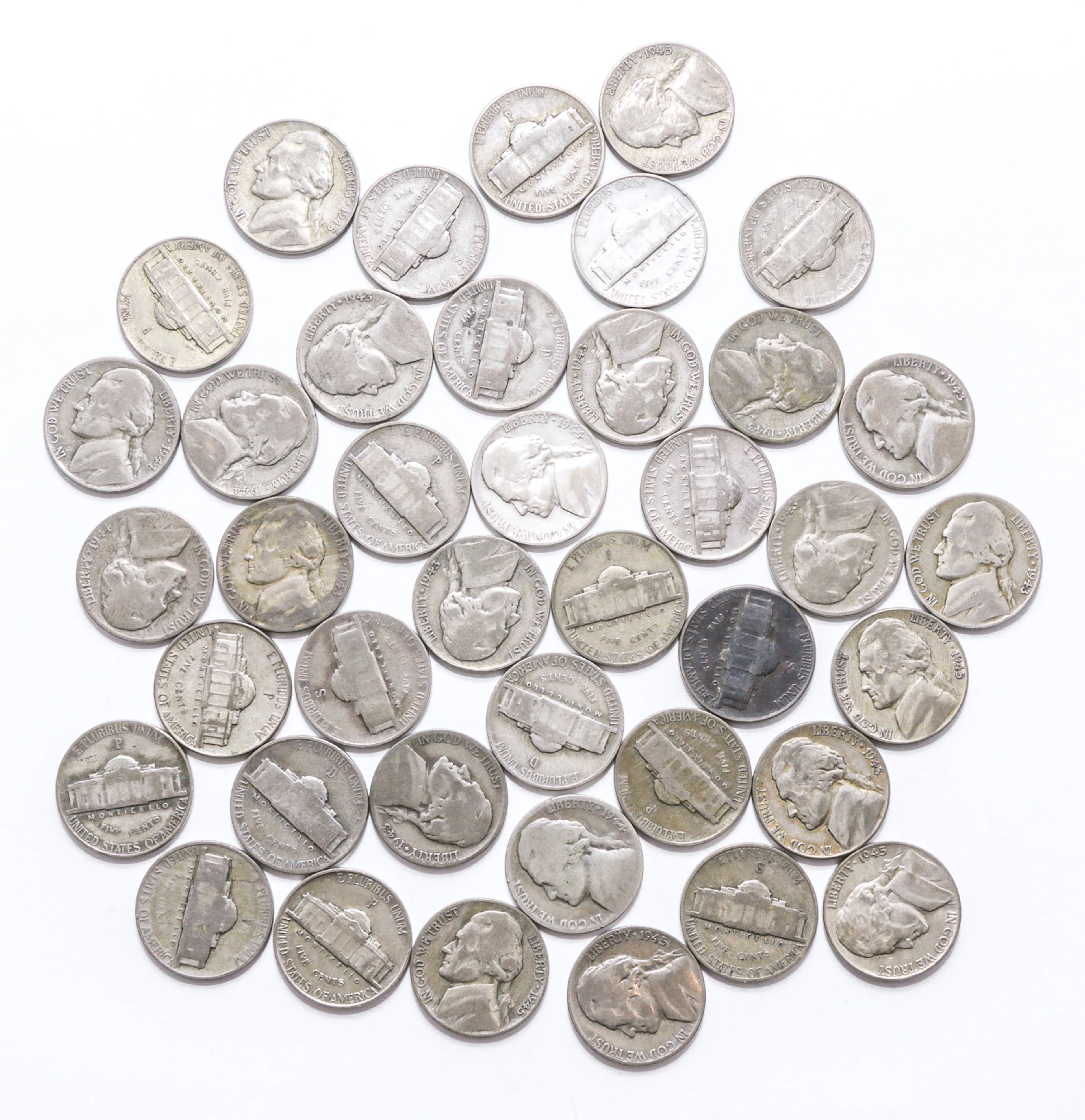 Forty Silver War Nickels