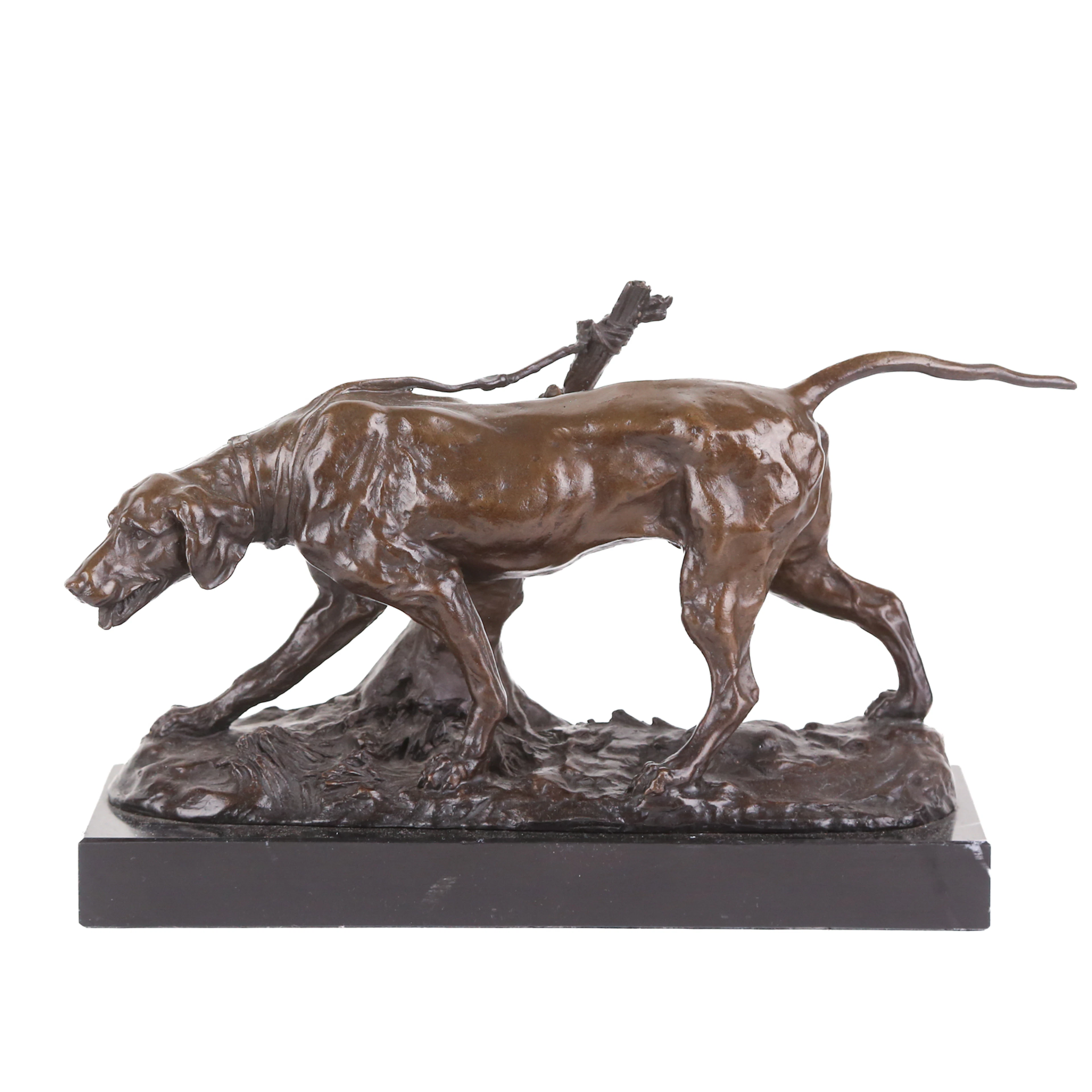 After Pierre-Jules Mene. "Le chien attaché," bronze