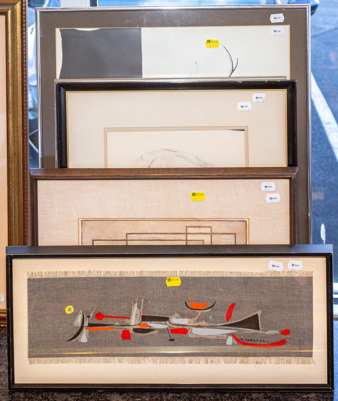 A Group of Framed Modern Artwork