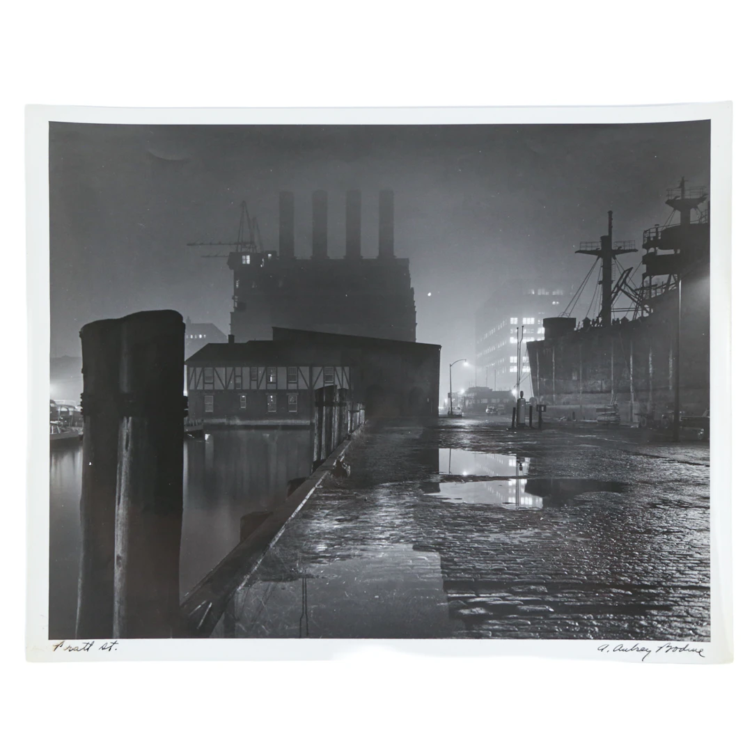 A. Aubrey Bodine. "Pratt St.," photograph