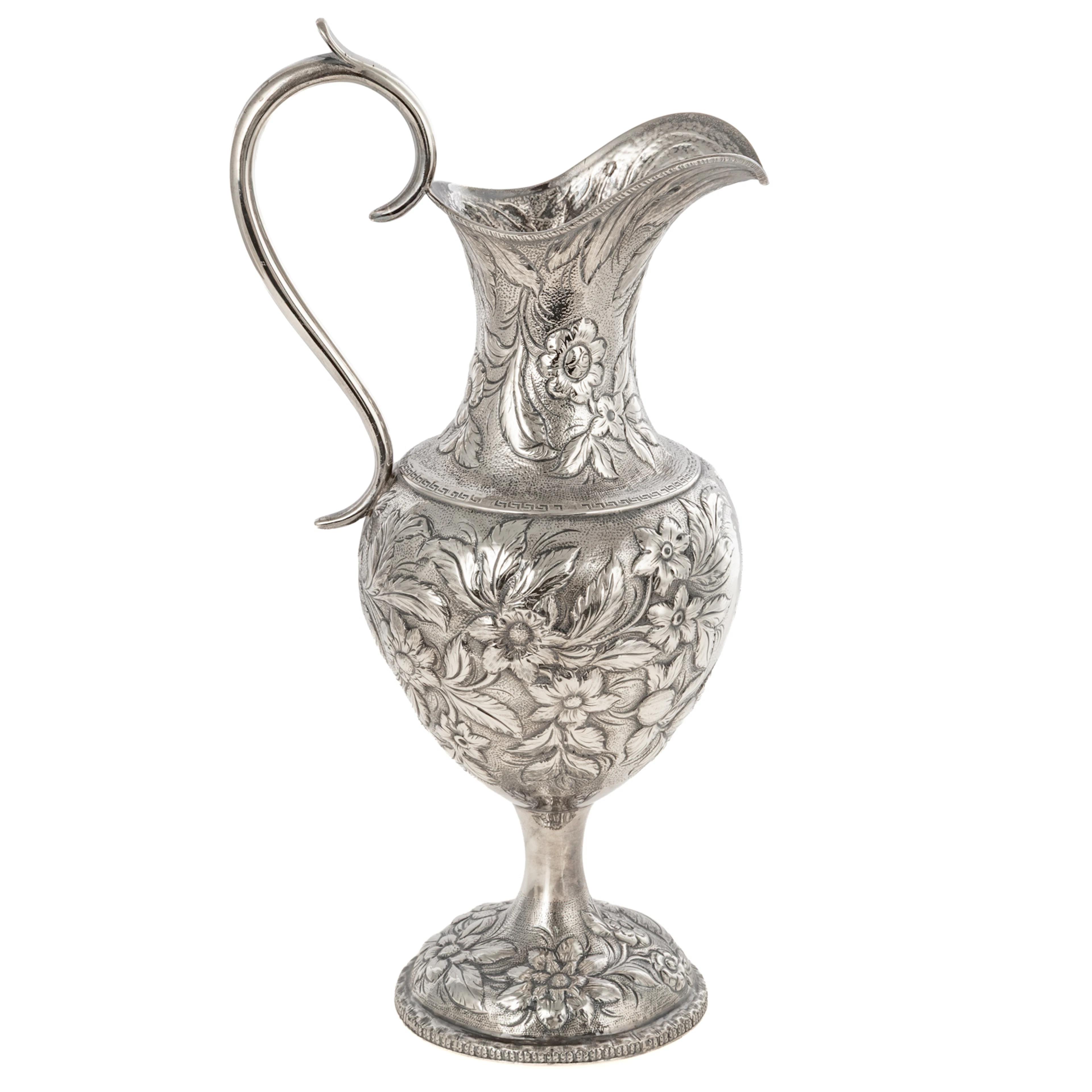 Baltimore Sterling Repousse Armorial Ewer