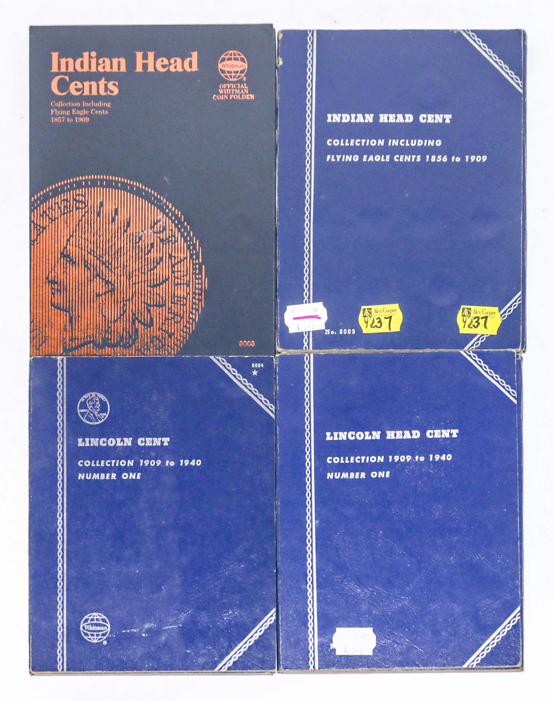 Two Lincoln & Two Indian Cent Folders