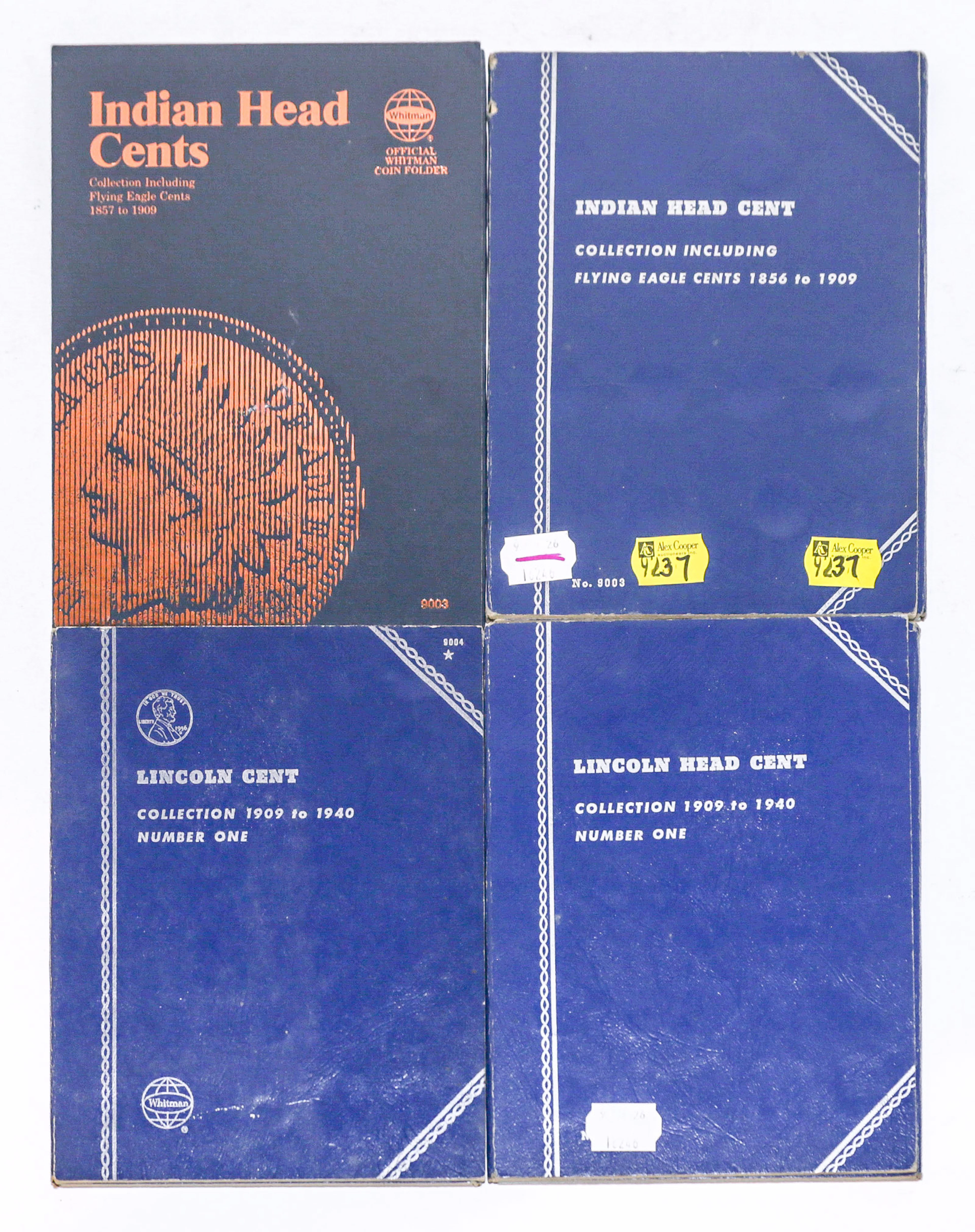 Two Lincoln & Two Indian Cent Folders