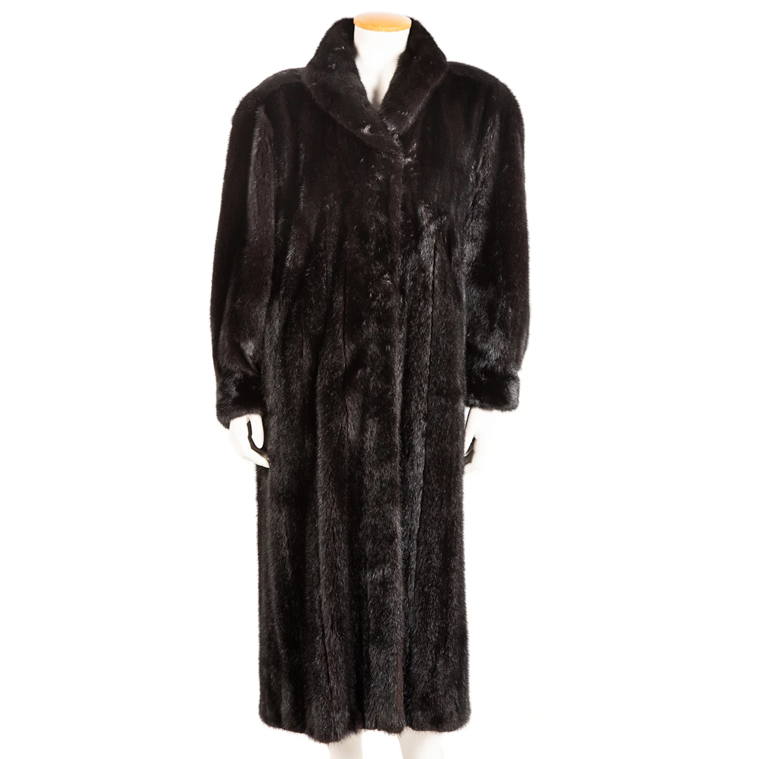 Full-Length Black Mink Coat