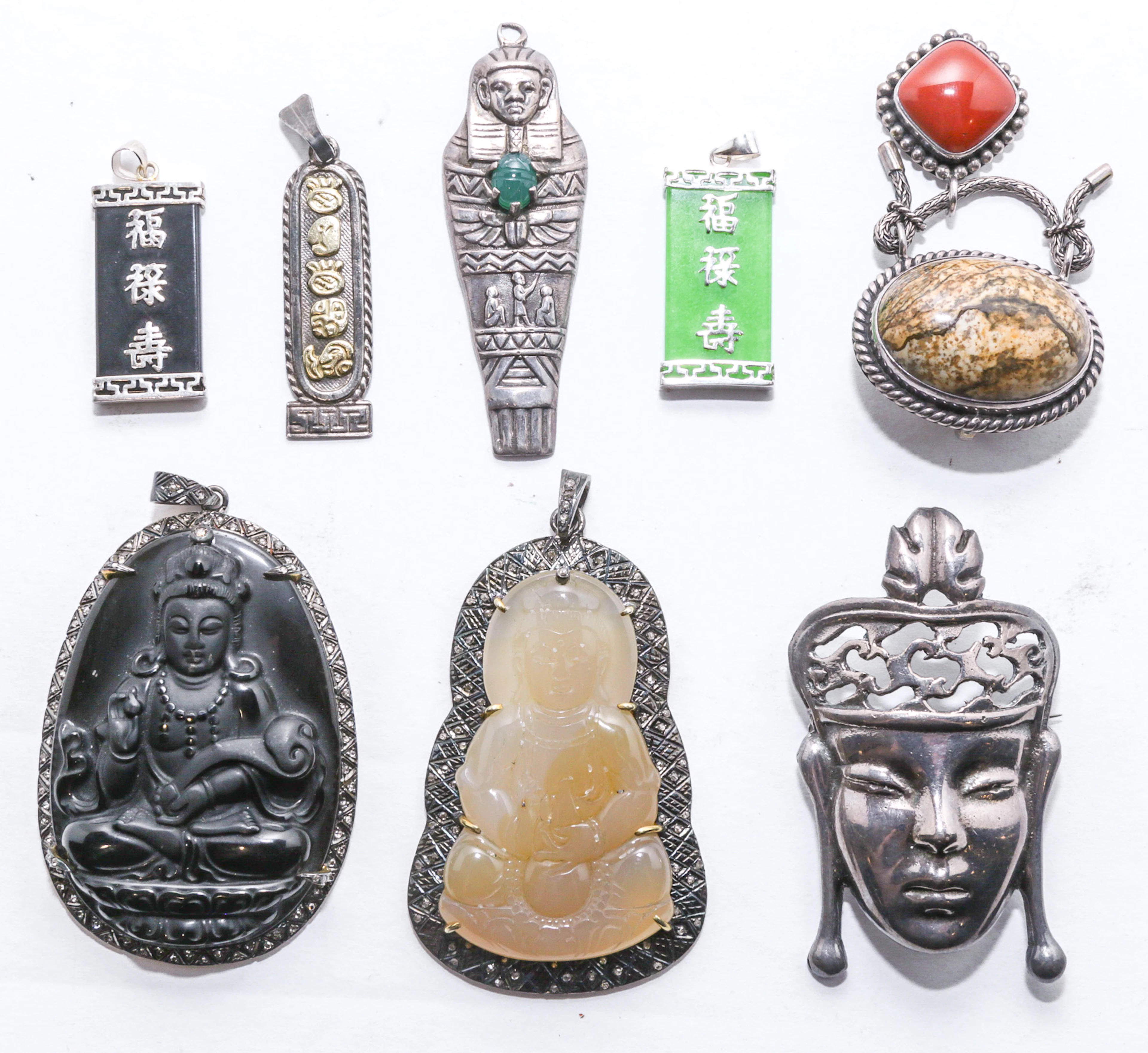 Collection of Hardstone & Sterling Jewelry