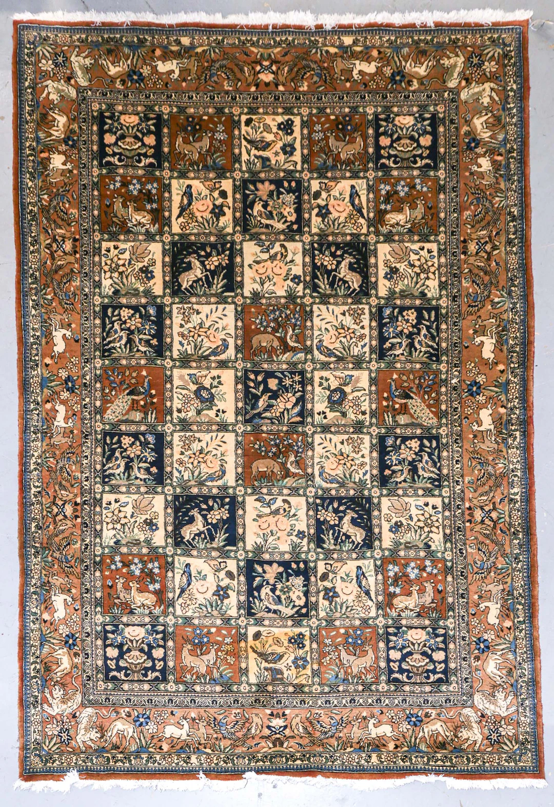 A Bakhtiari Garden Design Rug, 6.7 x 12.2