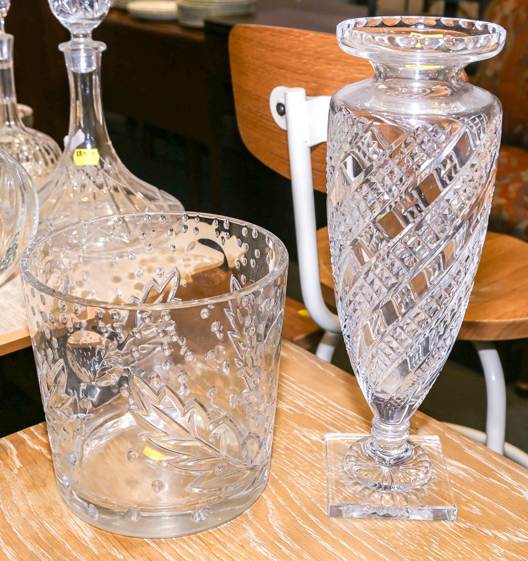 A Waterford Vase & Marquis Ice Bucket