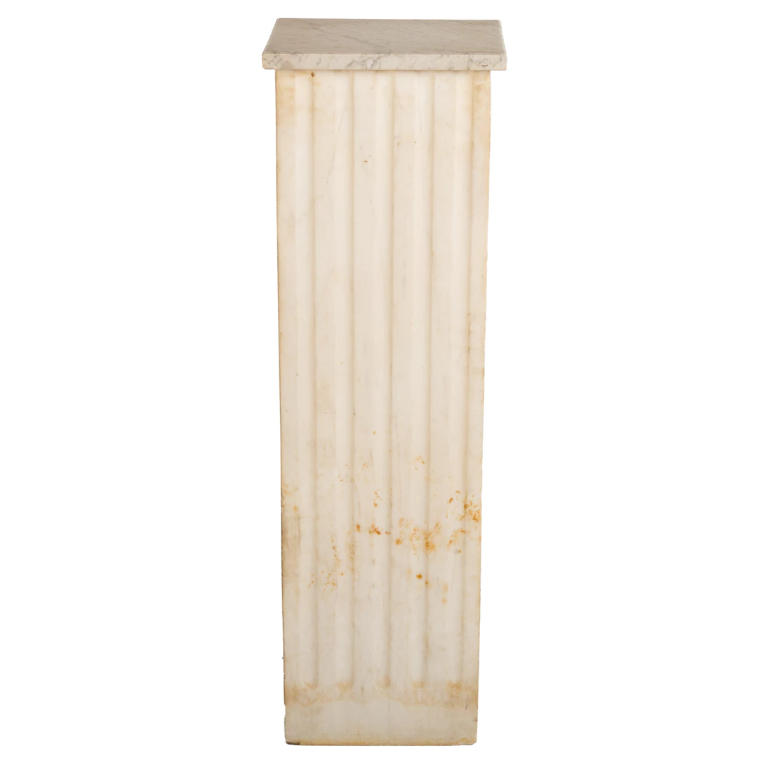 Grecian Style White Marble Pedestal