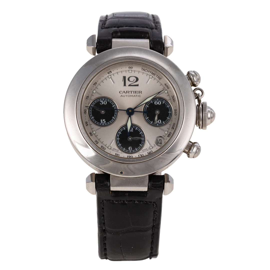 A Cartier Pasha Chronograph in Stainless Steel