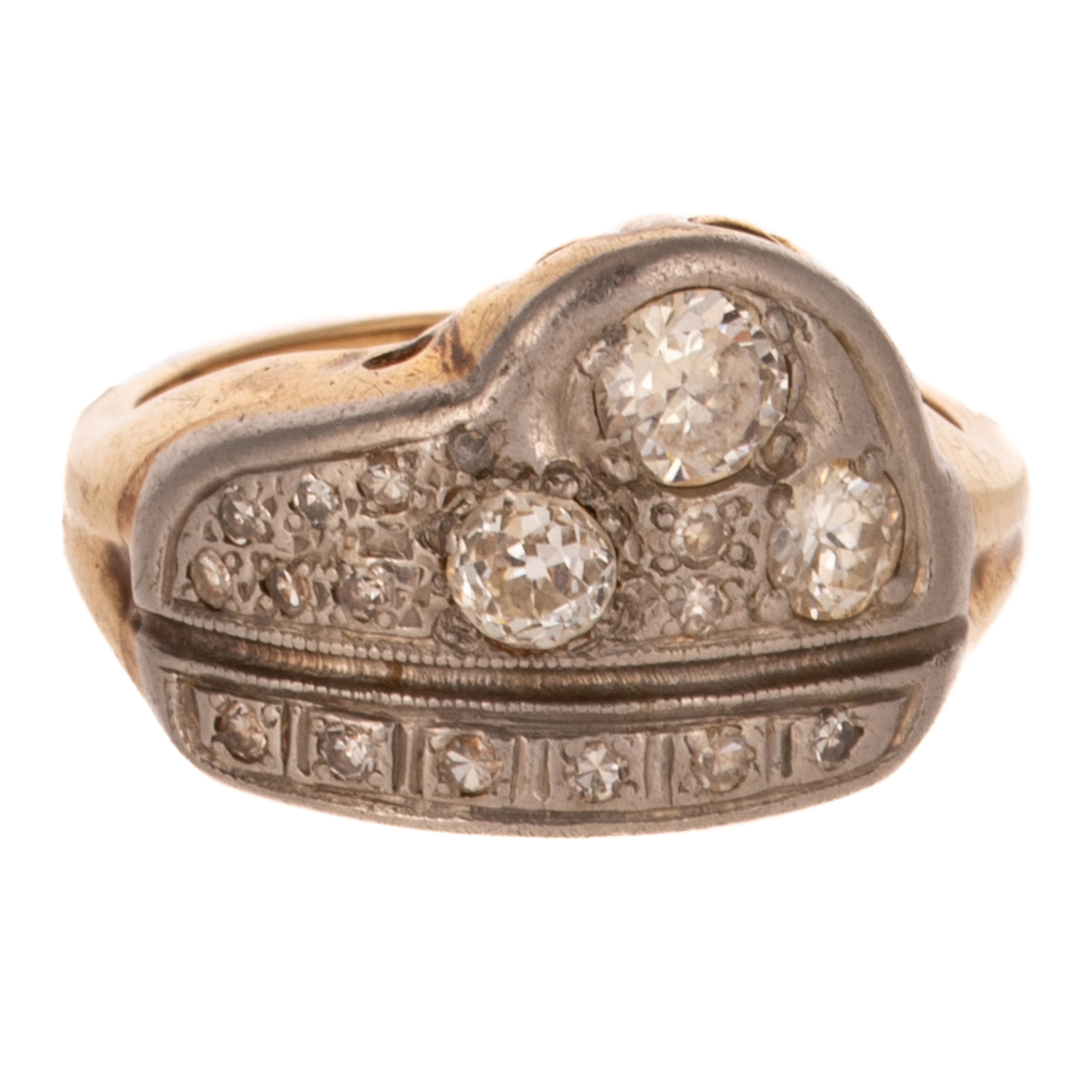 A Diamond Cluster Ring in 14K