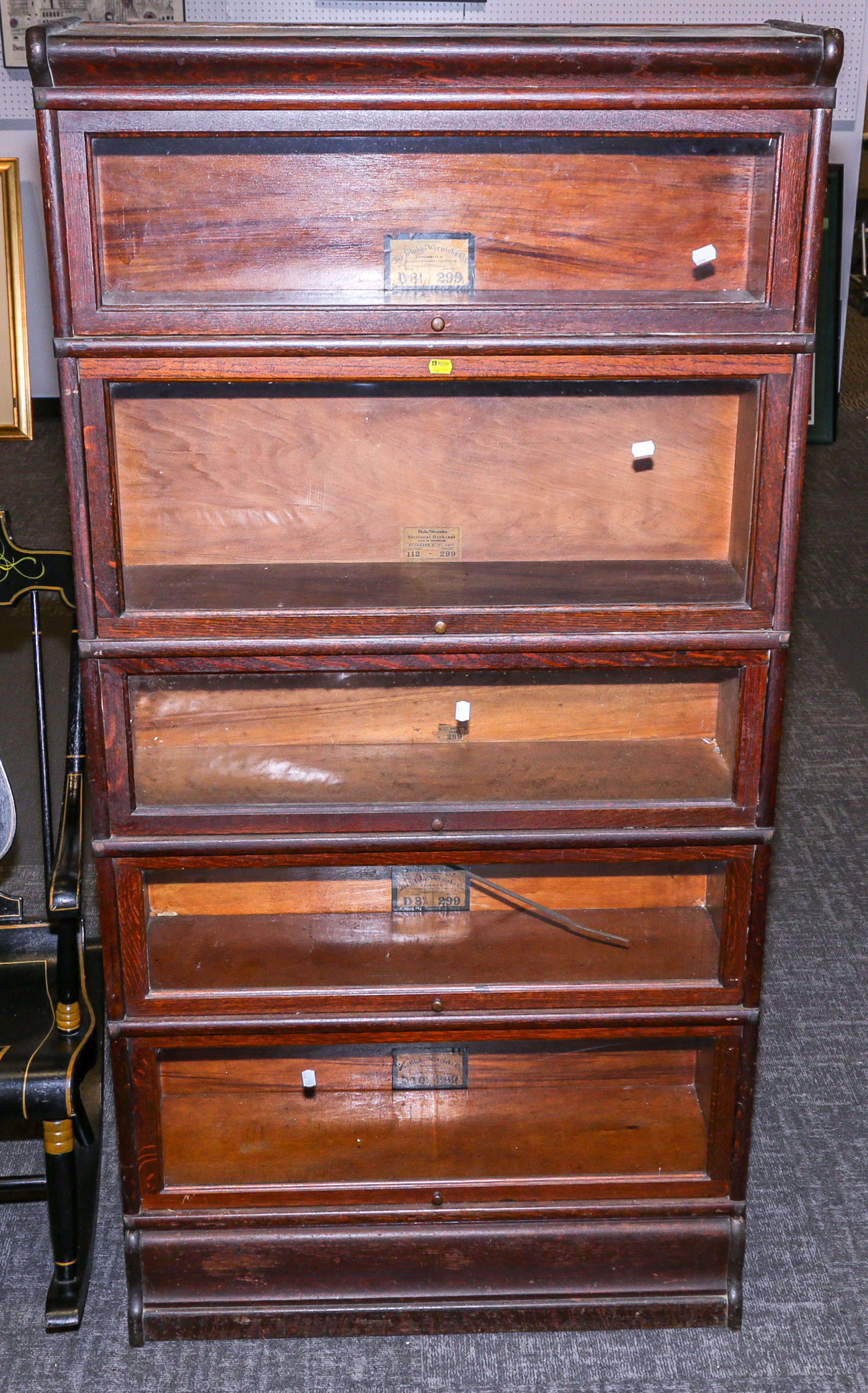 A Globe-Wernicke Oak Barrister's Bookcase