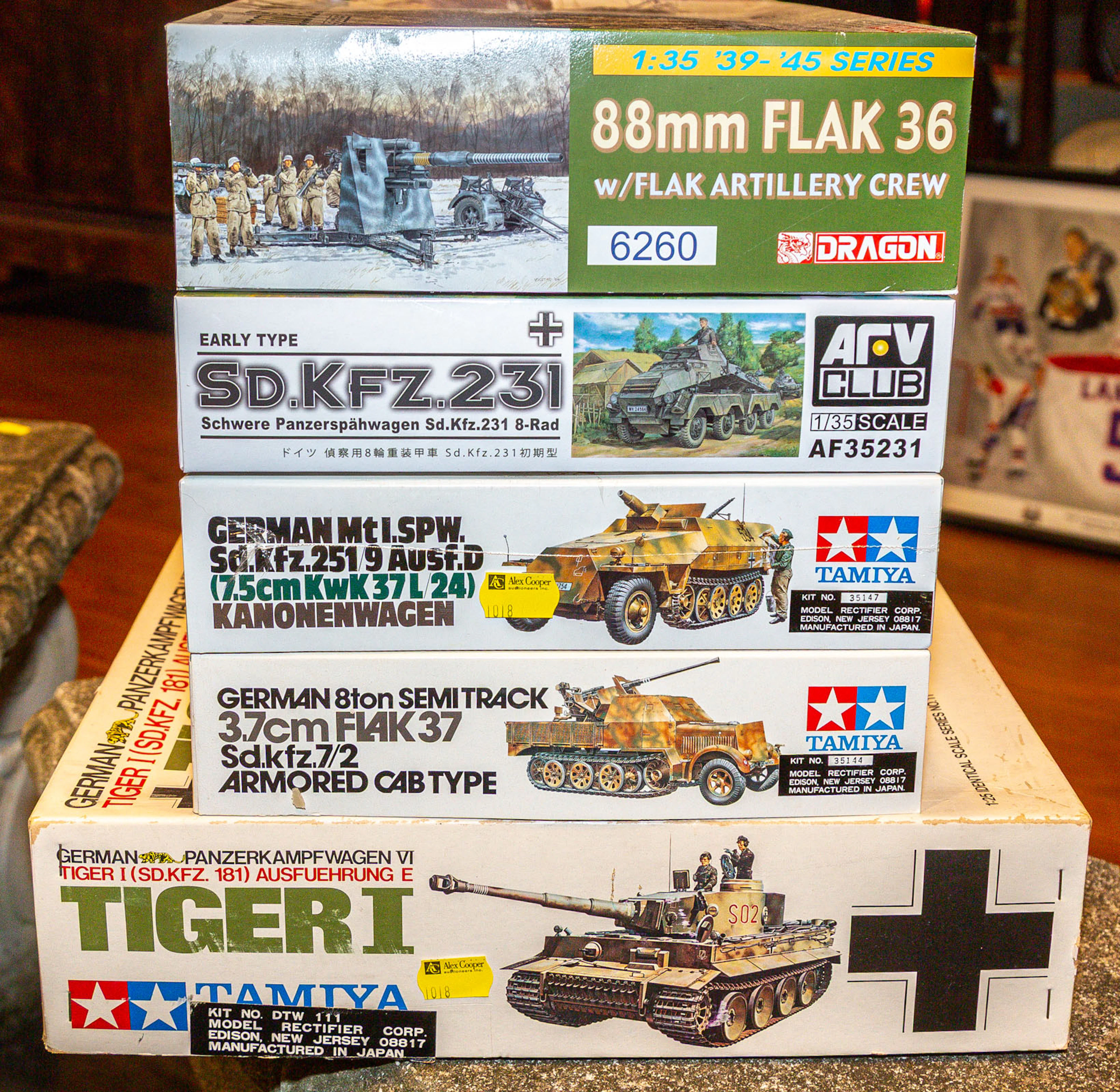Five German Military Vehicles