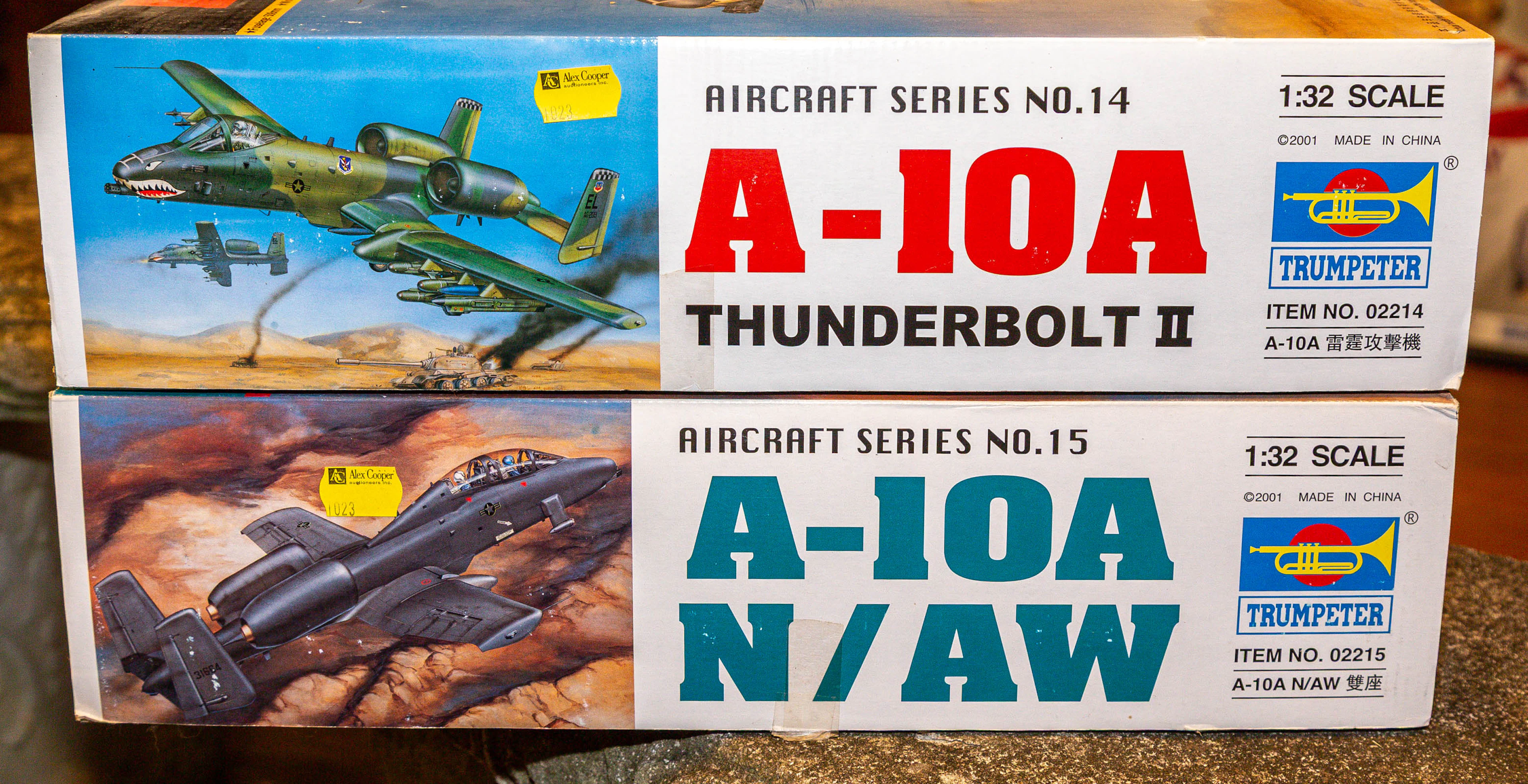 Two A10 1:32 Scale Model Kits