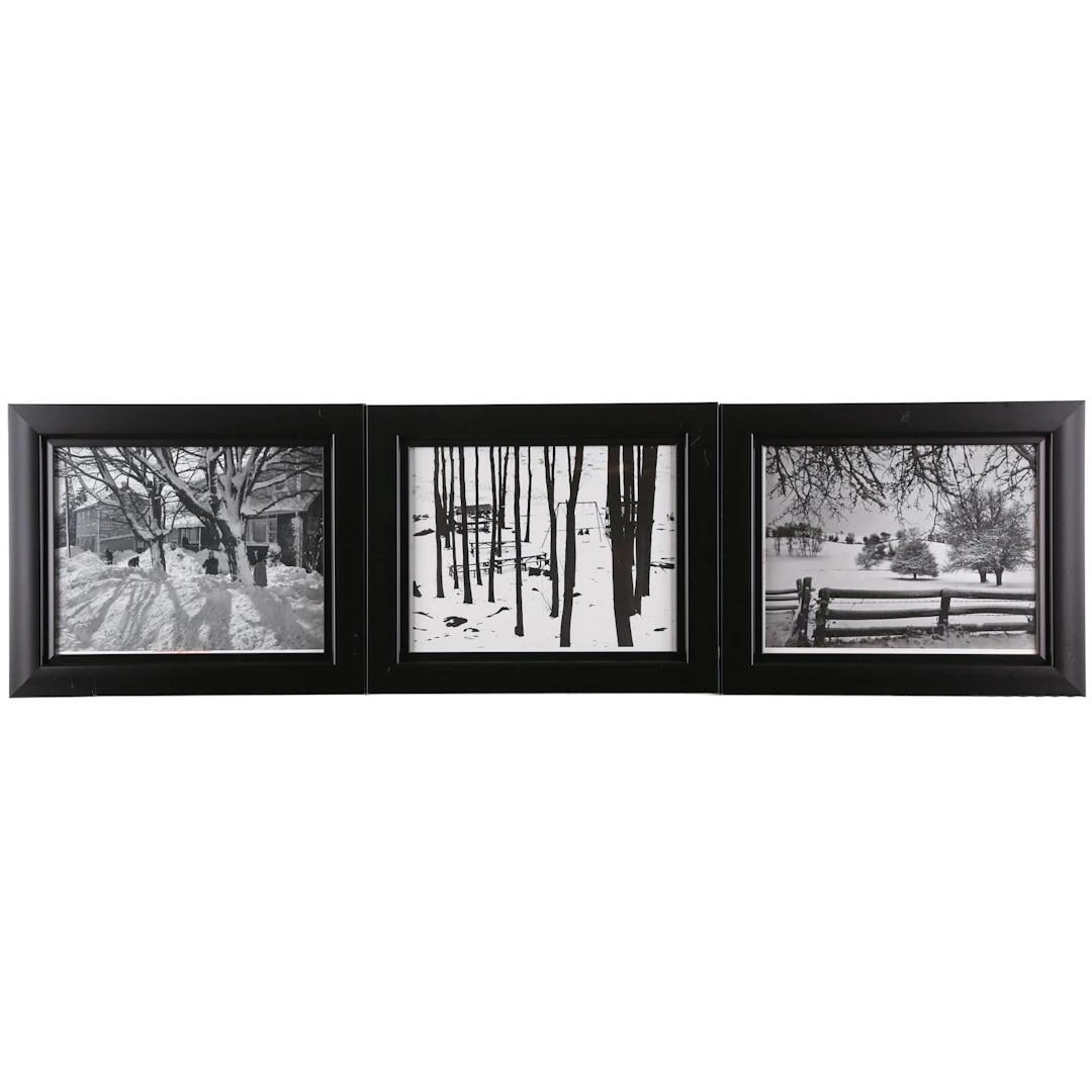 A. Aubrey Bodine. Three Winter Themed Photographs