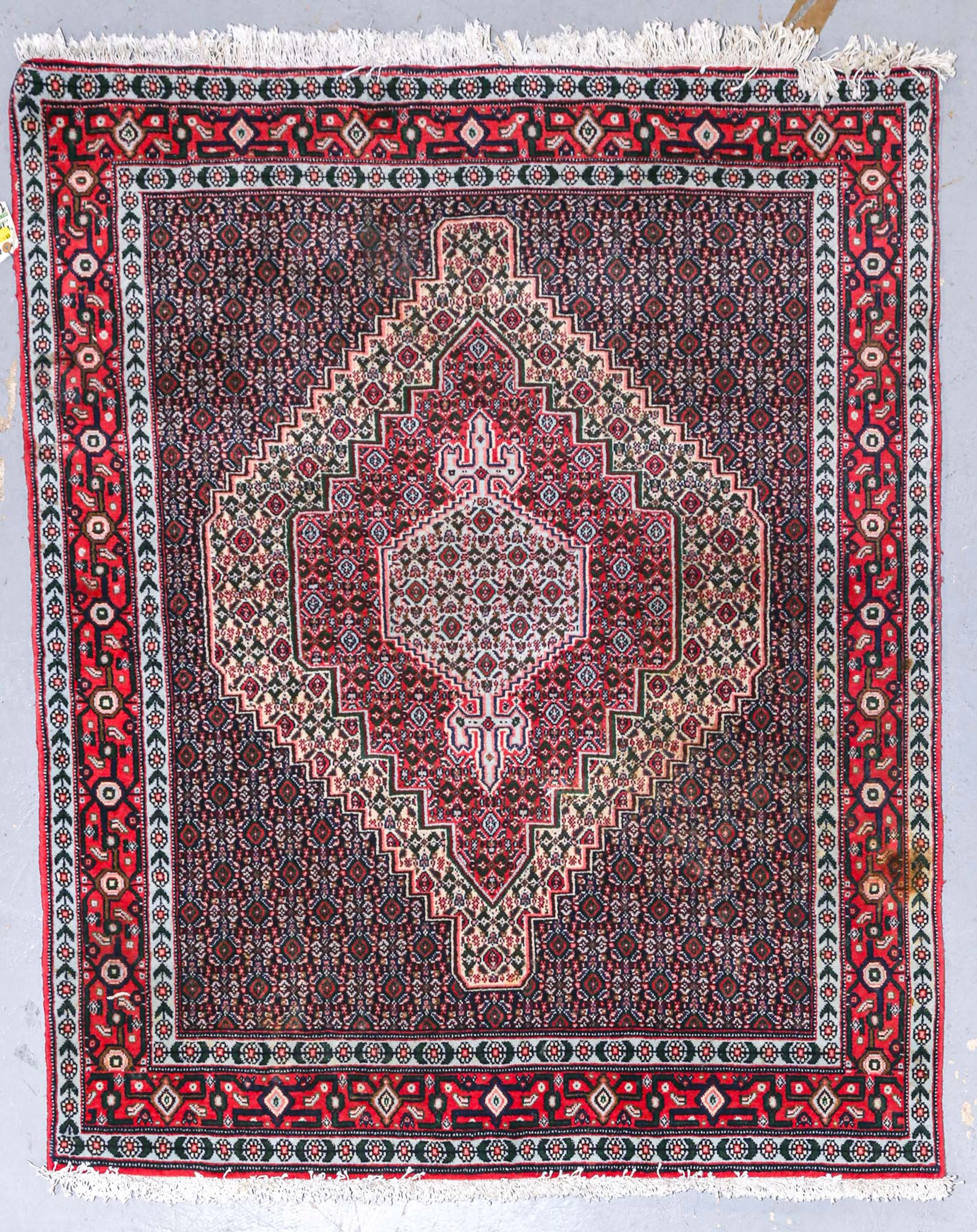 A Senneh Rug, 4 x 4.11