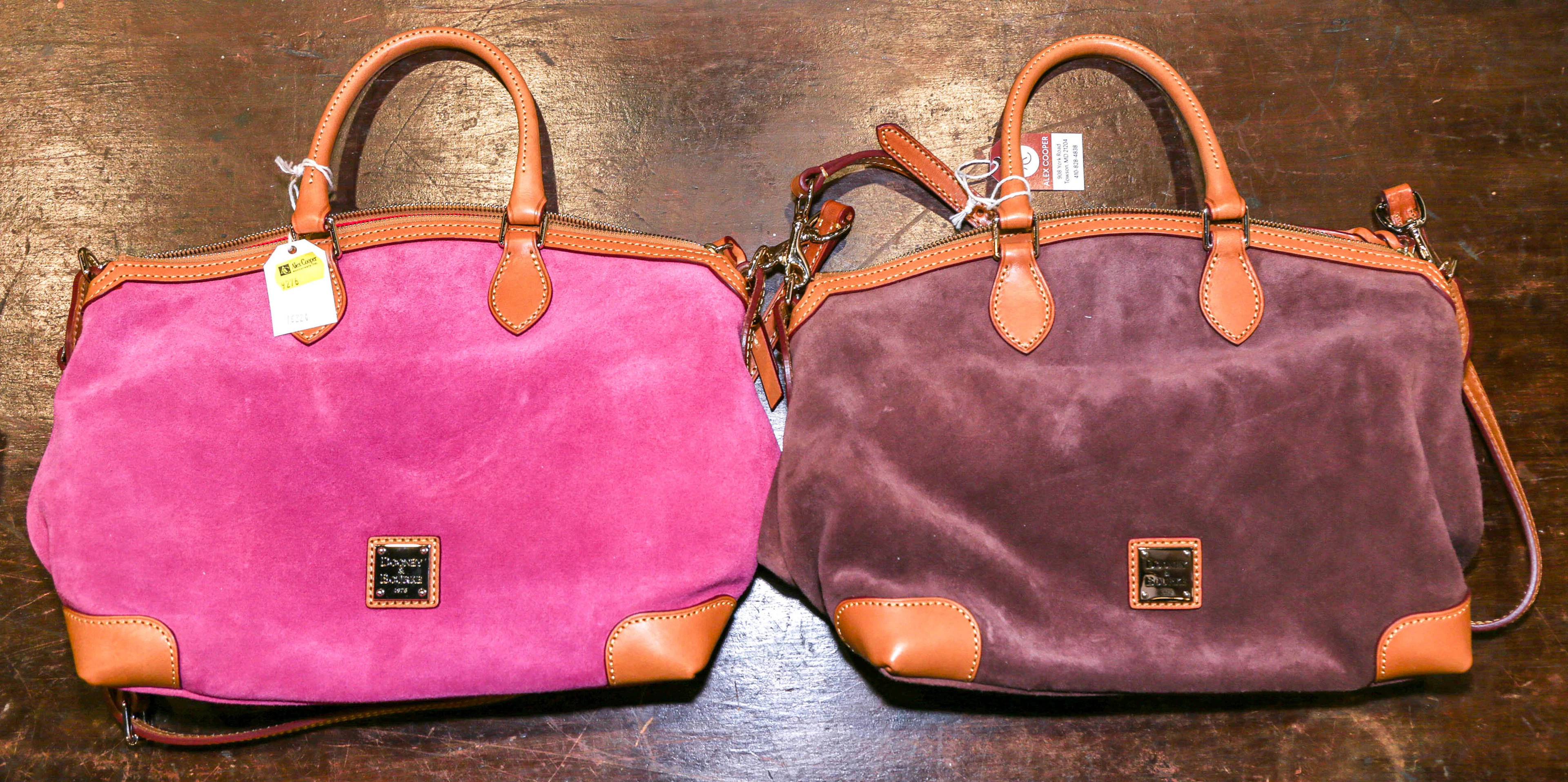 Two Suede Dooney & Bourke Handbags