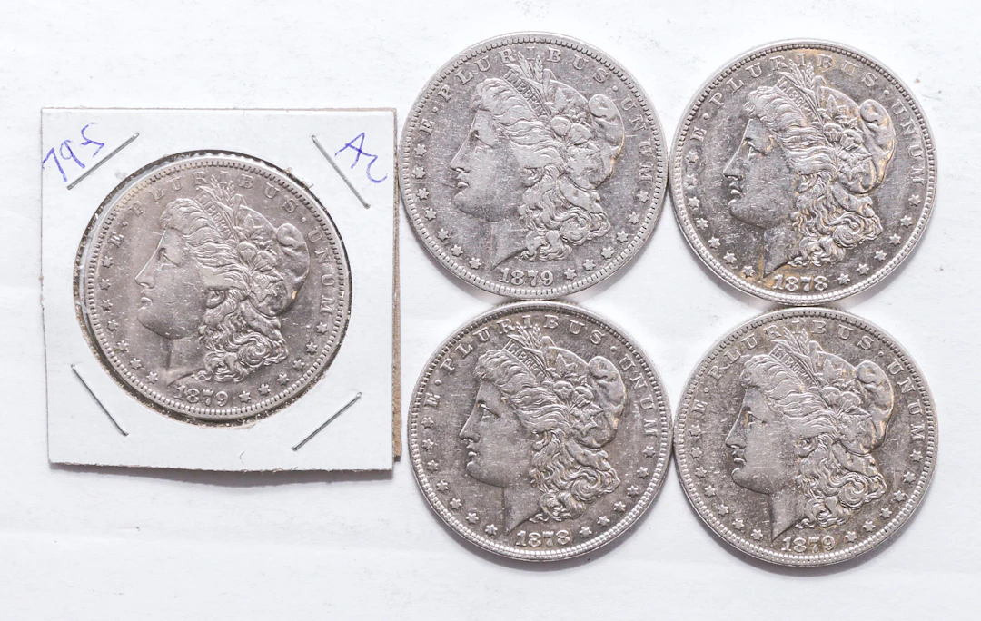 Five Early Morgan Dollars