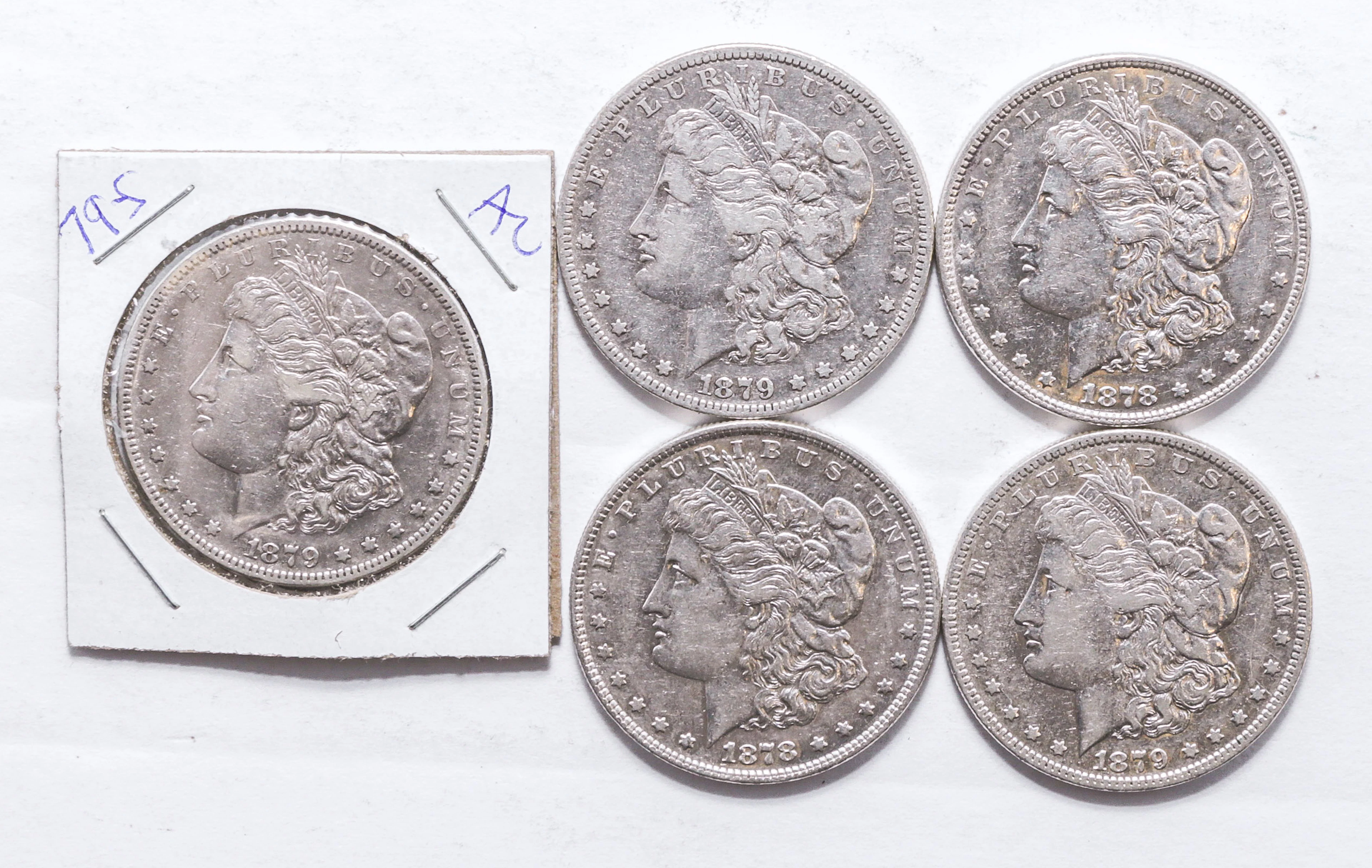 Five Early Morgan Dollars