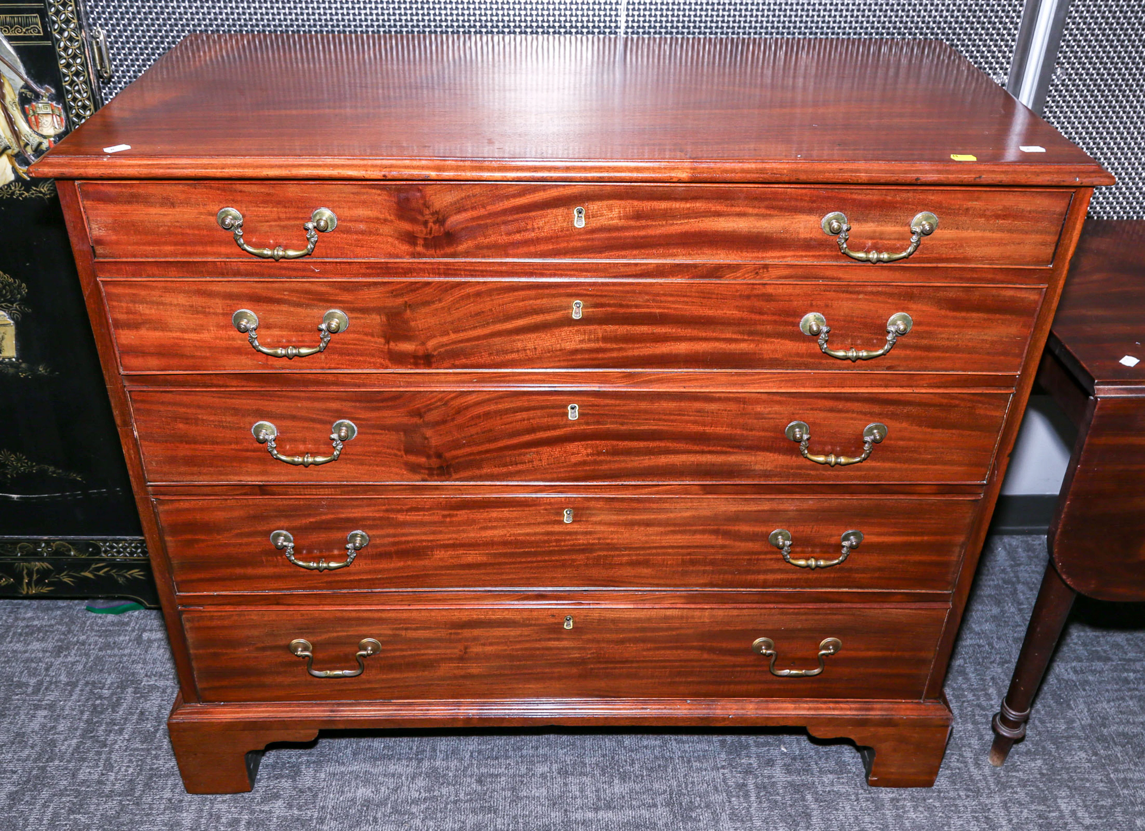 A Georgian Style Figured Mahogany Butler's Desk