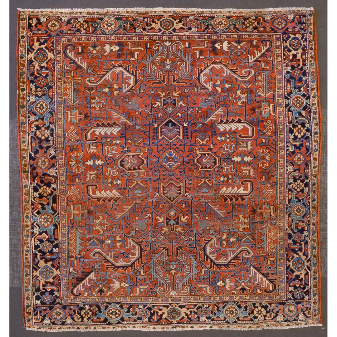 Antique Heriz Rug, Persia, 8 x 8.6