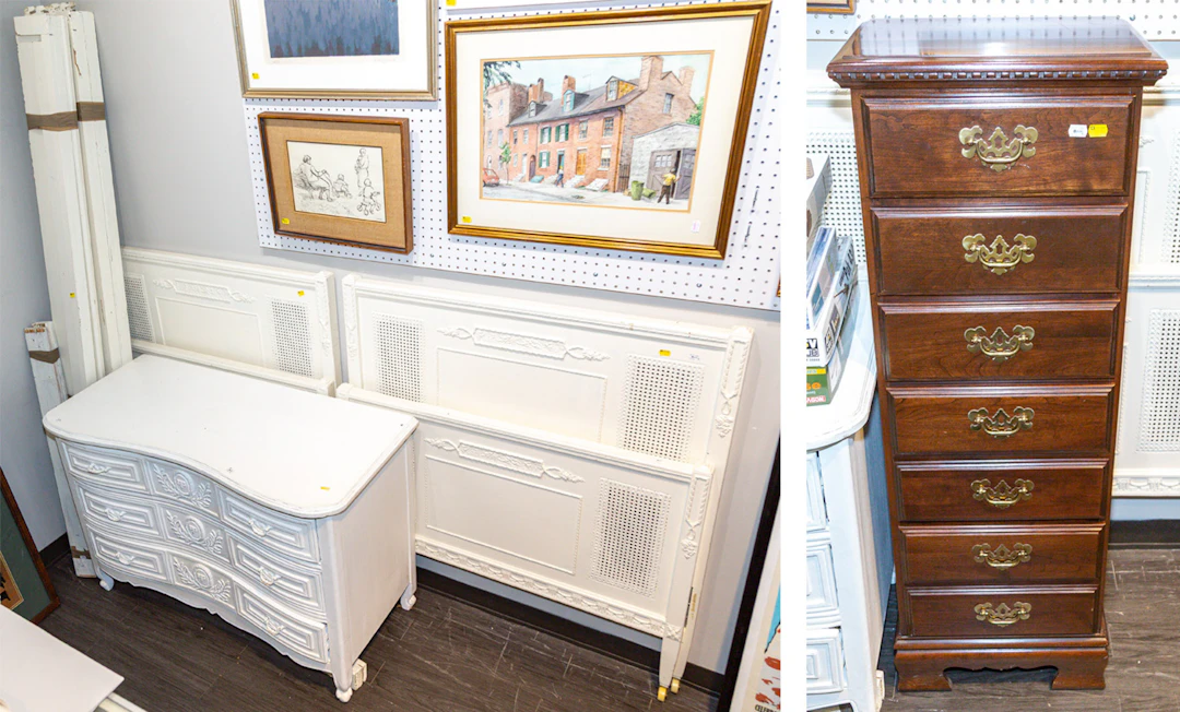 A Group of French Style Bedroom Furniture