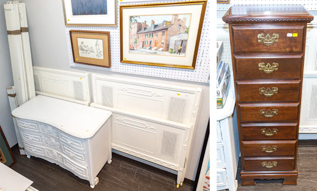 A Group of French Style Bedroom Furniture