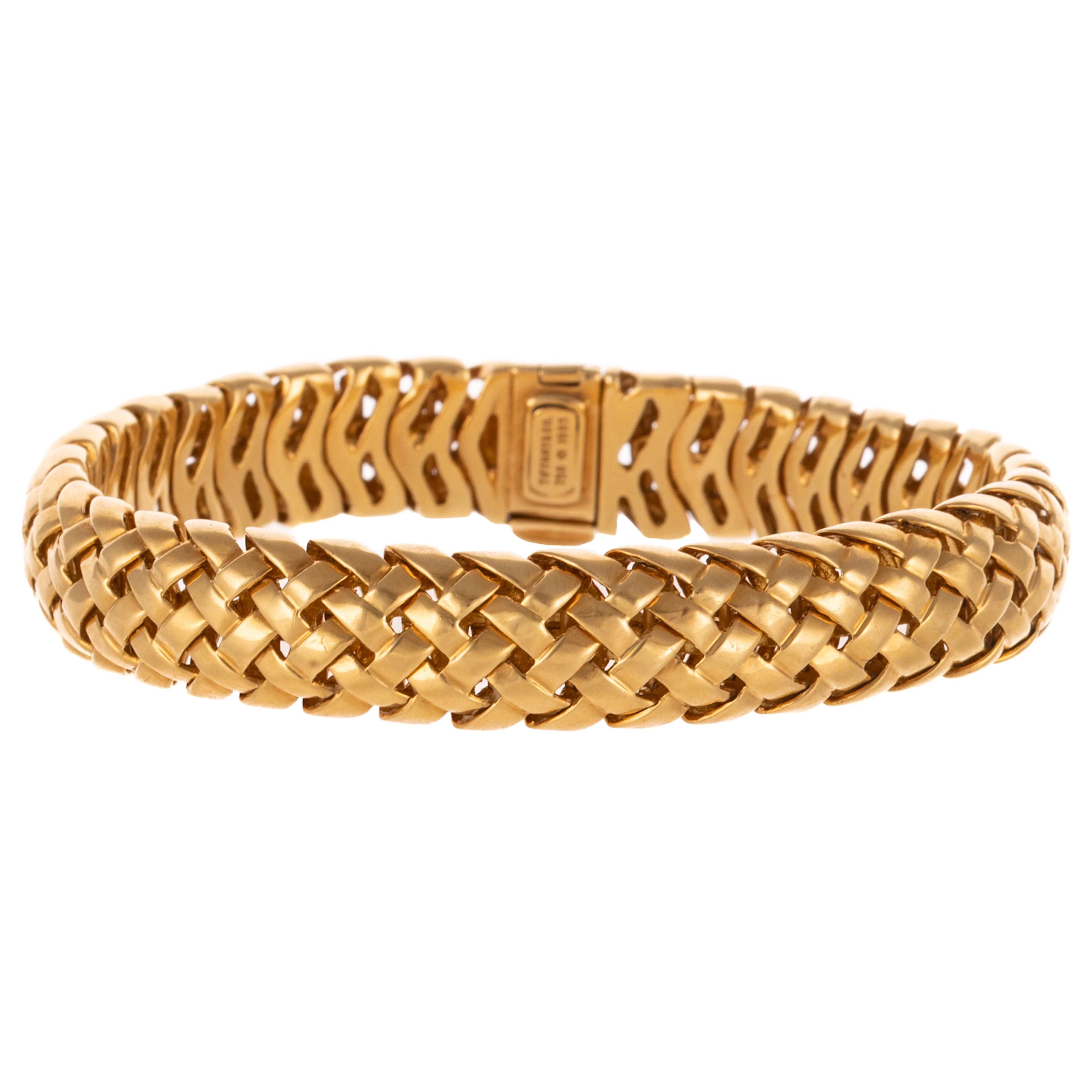 A Tiffany & Co Vannerie Basketweave Bracelet in 18K