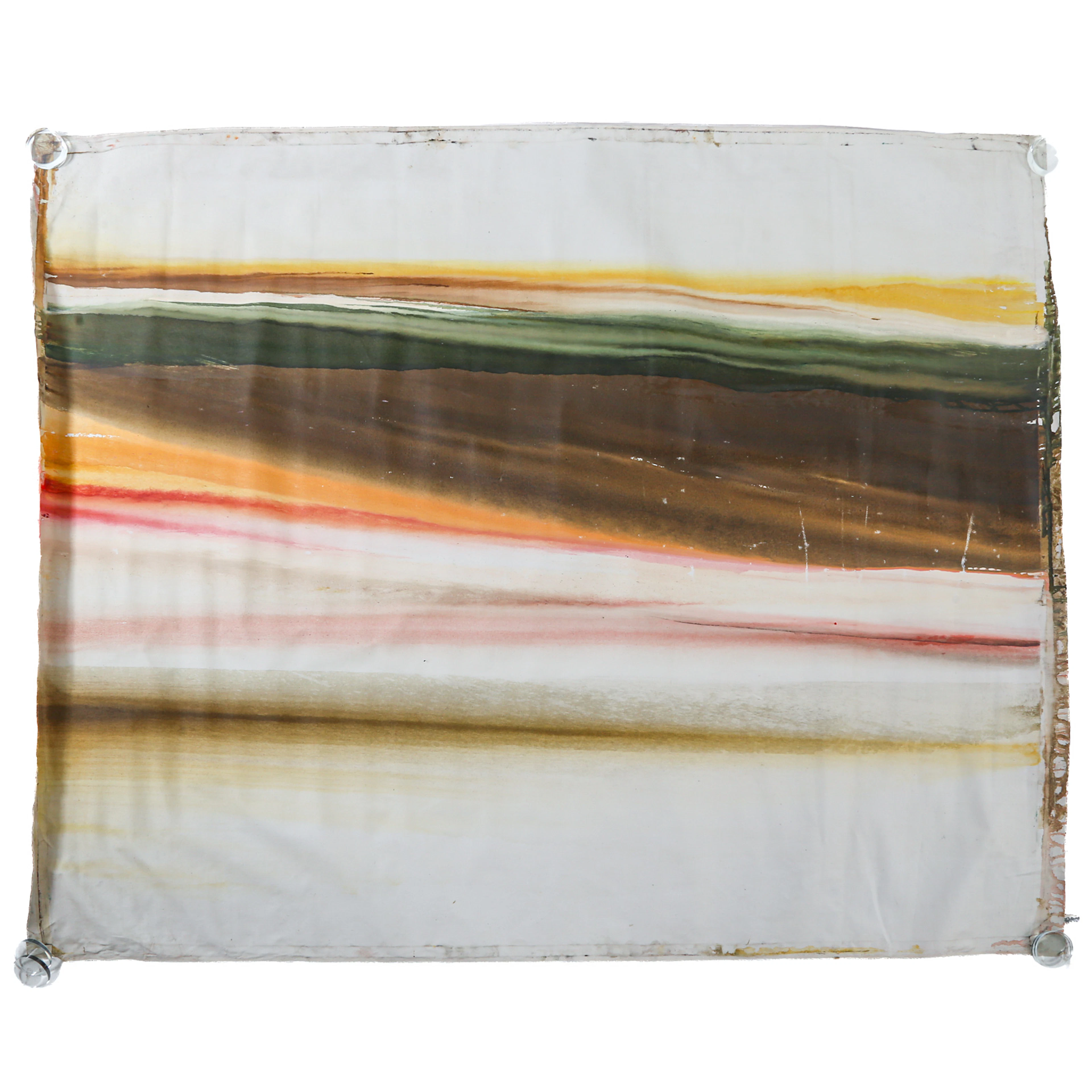 Leon Berkowitz. Abstract Curved Stripes, oil