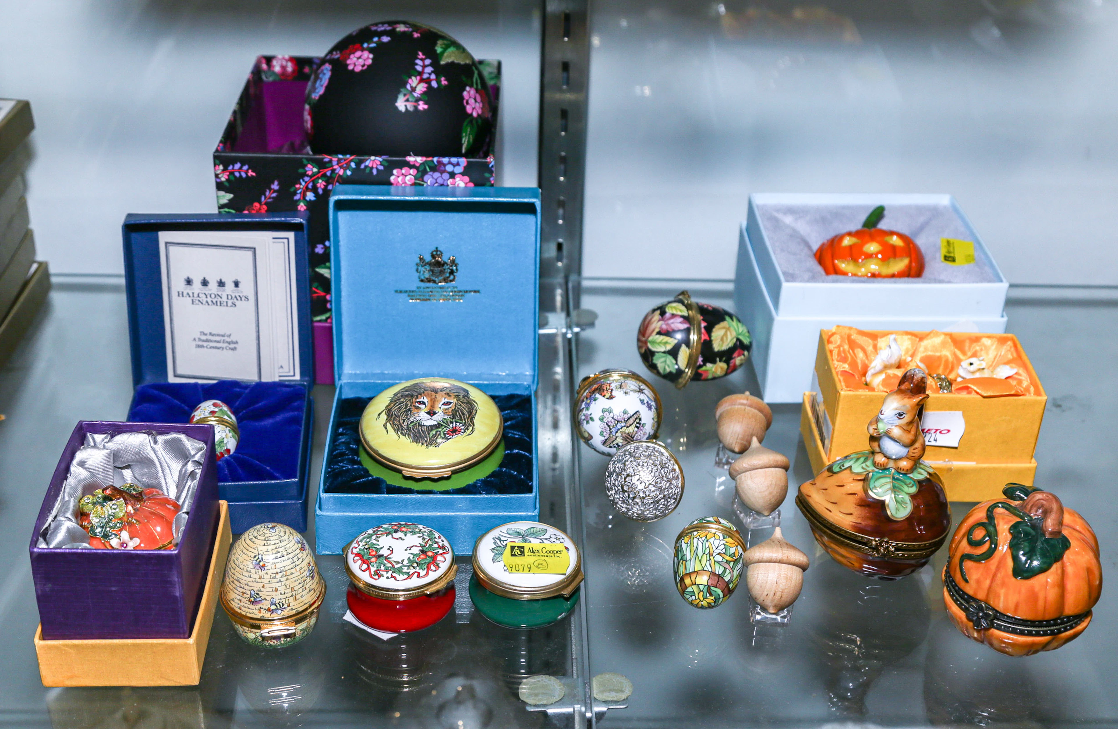 A Selection of Enamel Trinket Boxes
