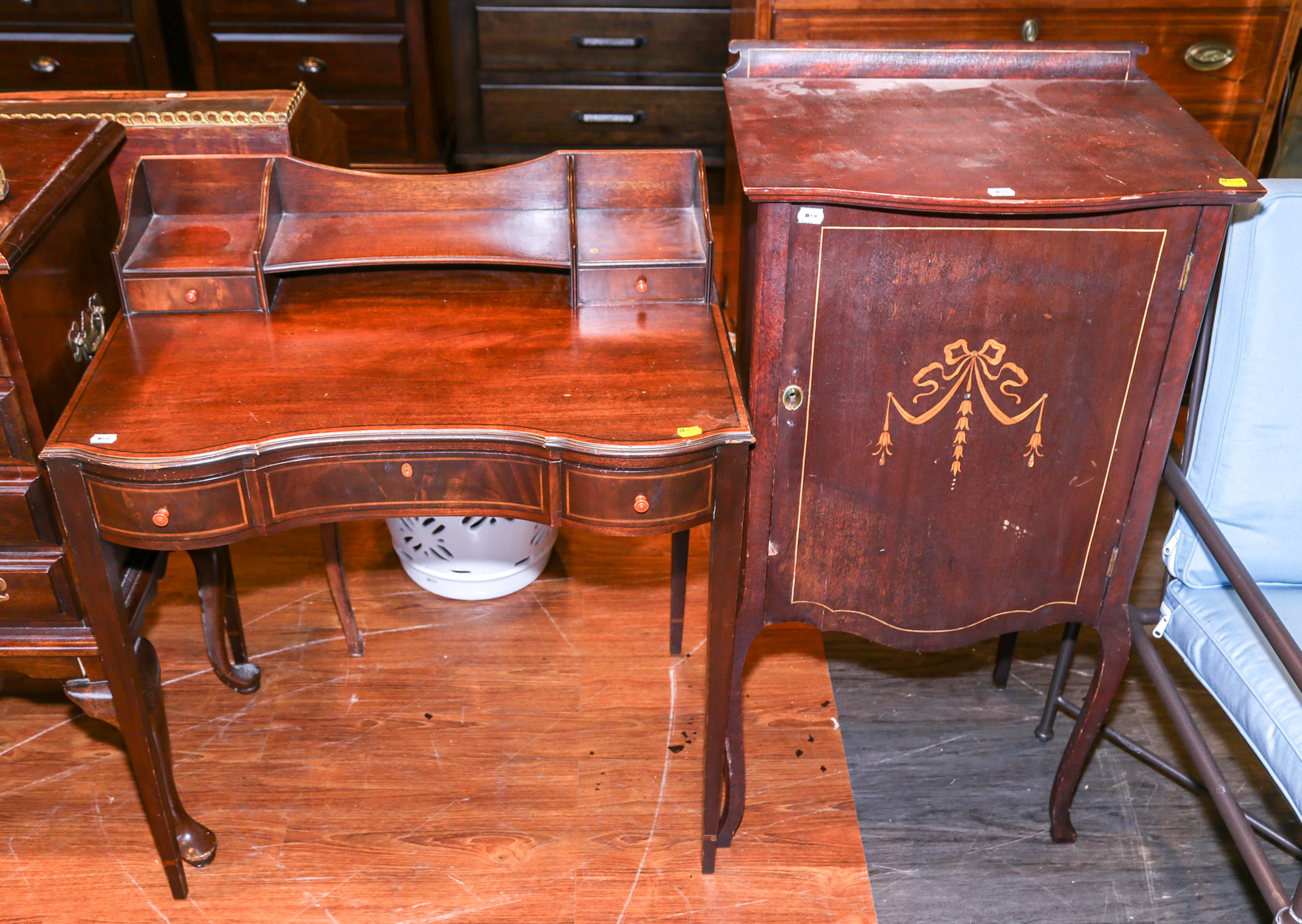 A Small Writing Table & a Sheet Music Cabinet