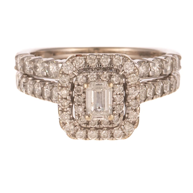 An Emerald Cut Diamond Ring in 14K