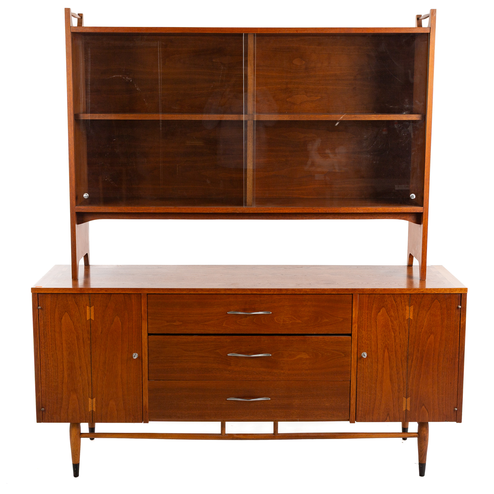 Lane Mid Century Teakwood Cabinet Bookcase