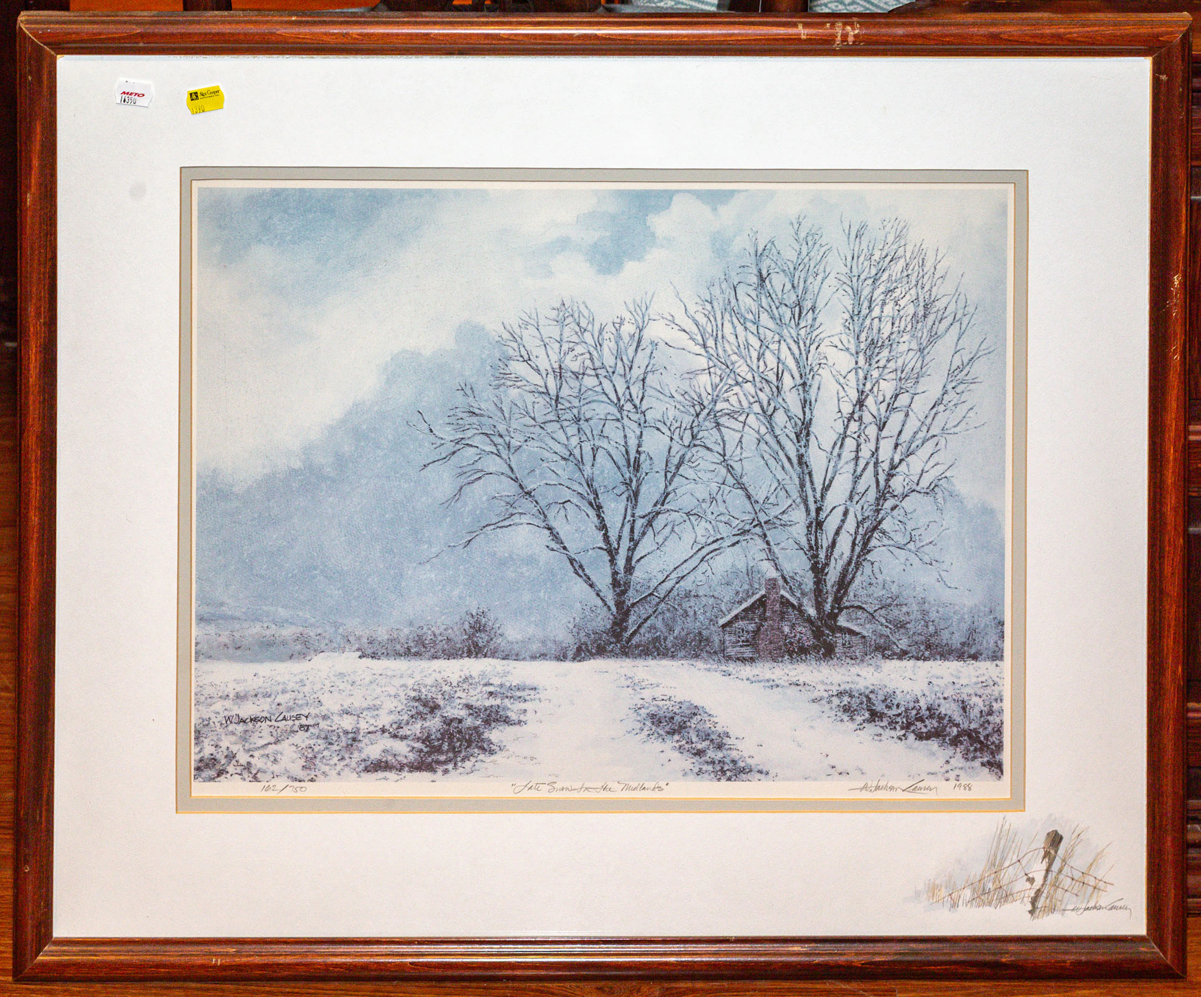 W. Jackson Causey. "Late Snow in the Midlands," print