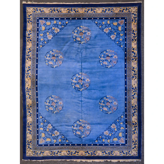 Semi-Antique Peking Rug, China, 9.3 x 12.2