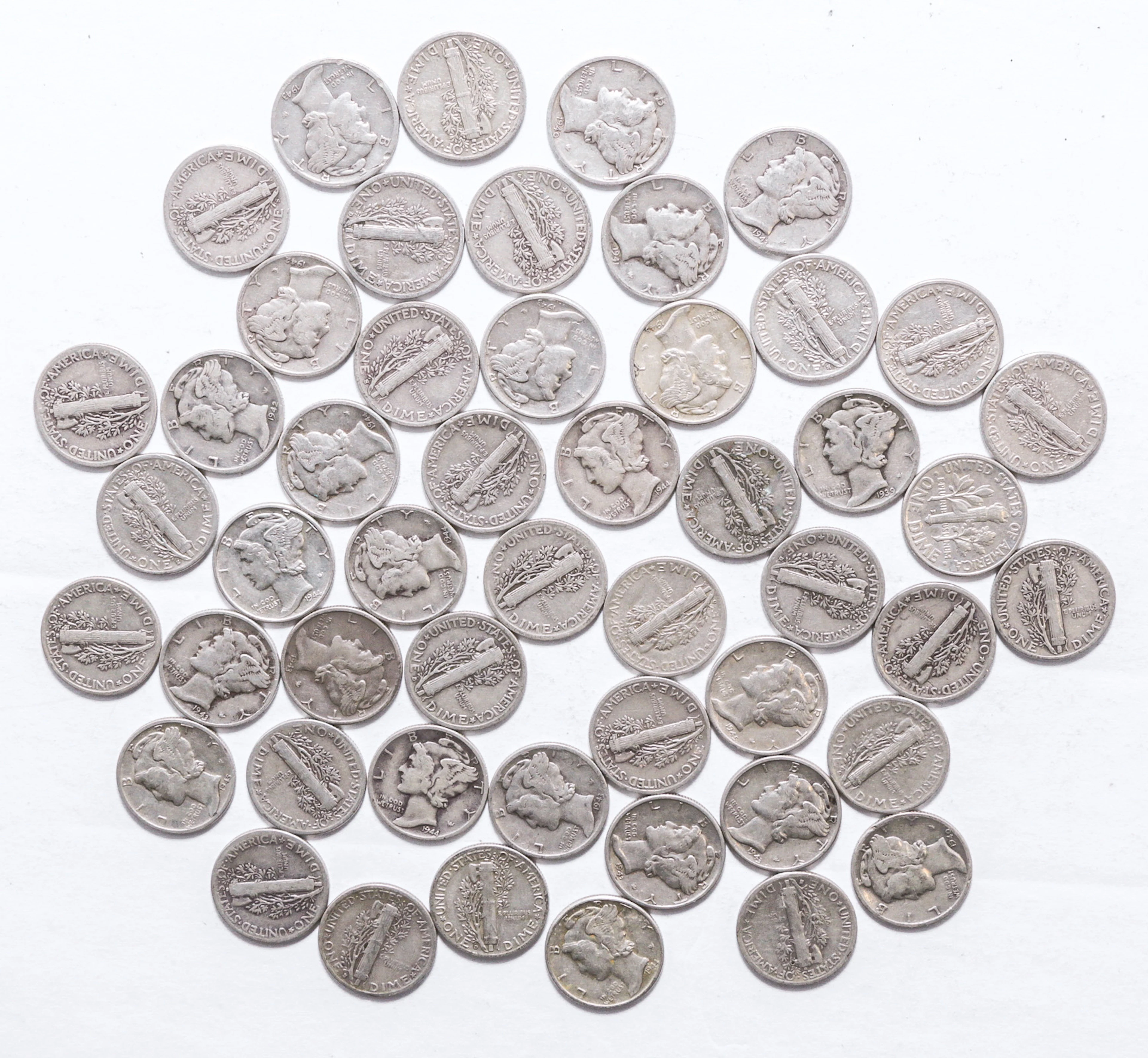 50 Silver Dimes