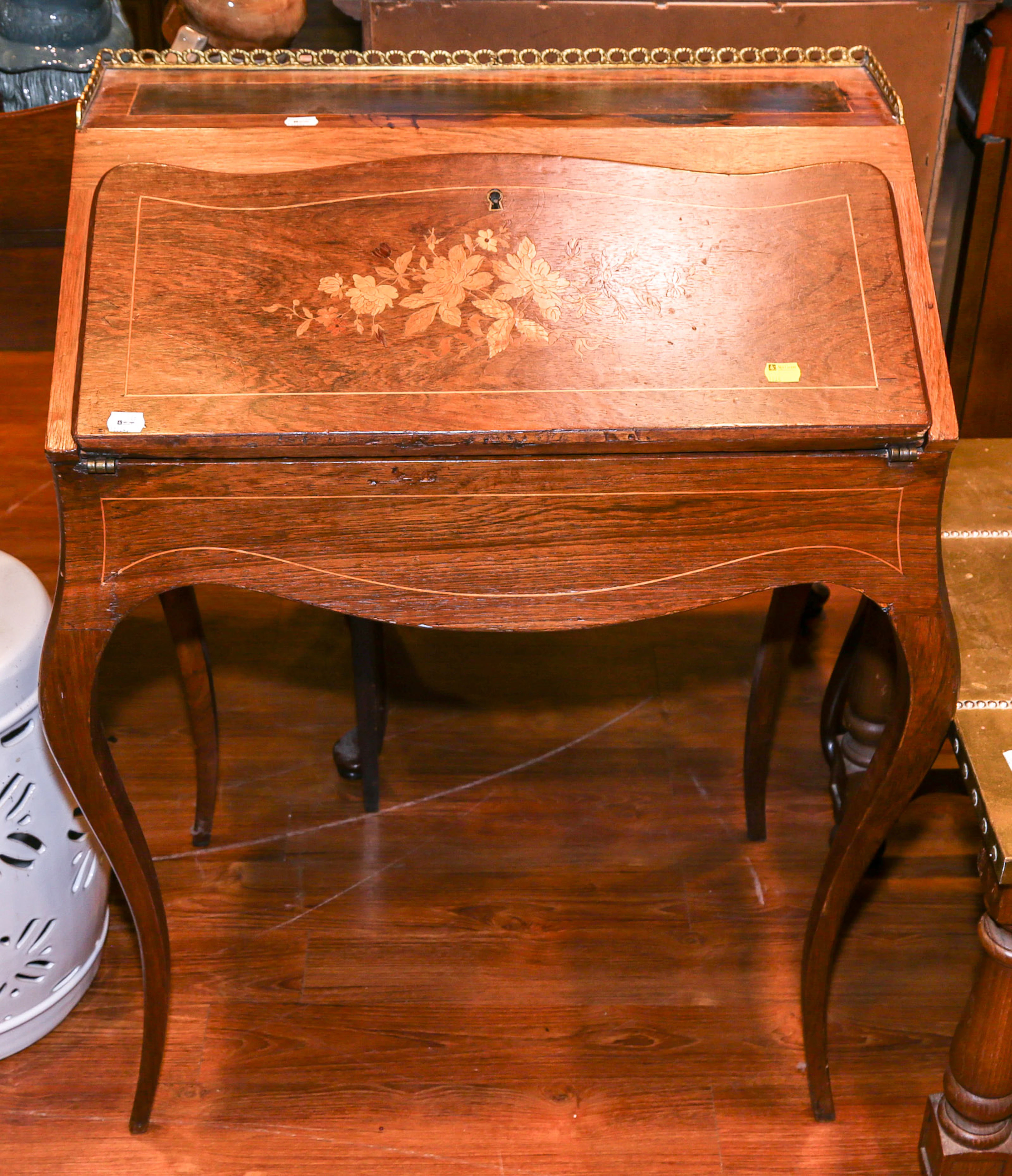 A French Revival Inlaid Rosewood Lady's Desk