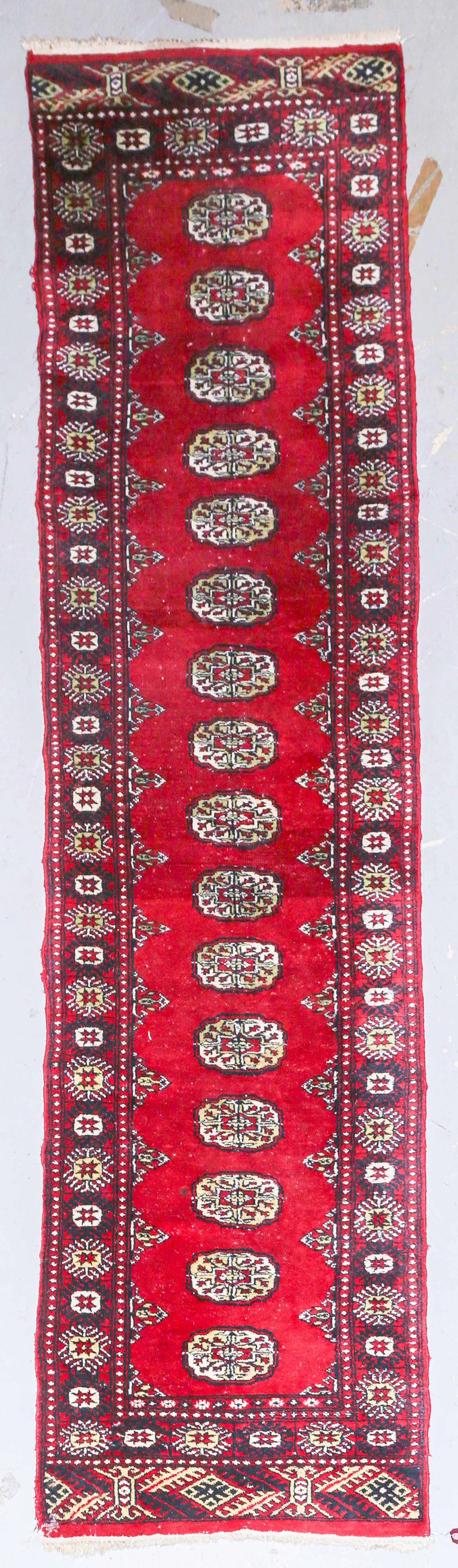 A Bokhara Pattern Runner, 2.7 x 12