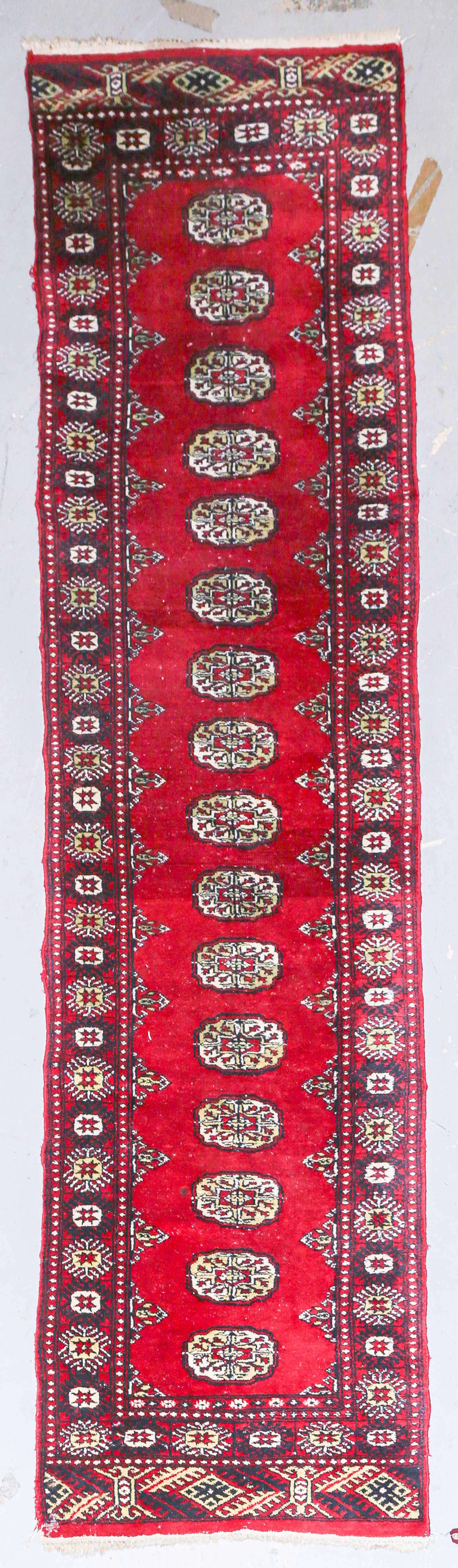 A Bokhara Pattern Runner, 2.7 x 12