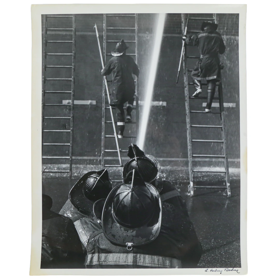 A. Aubrey Bodine. "Firemen at Work," photograph