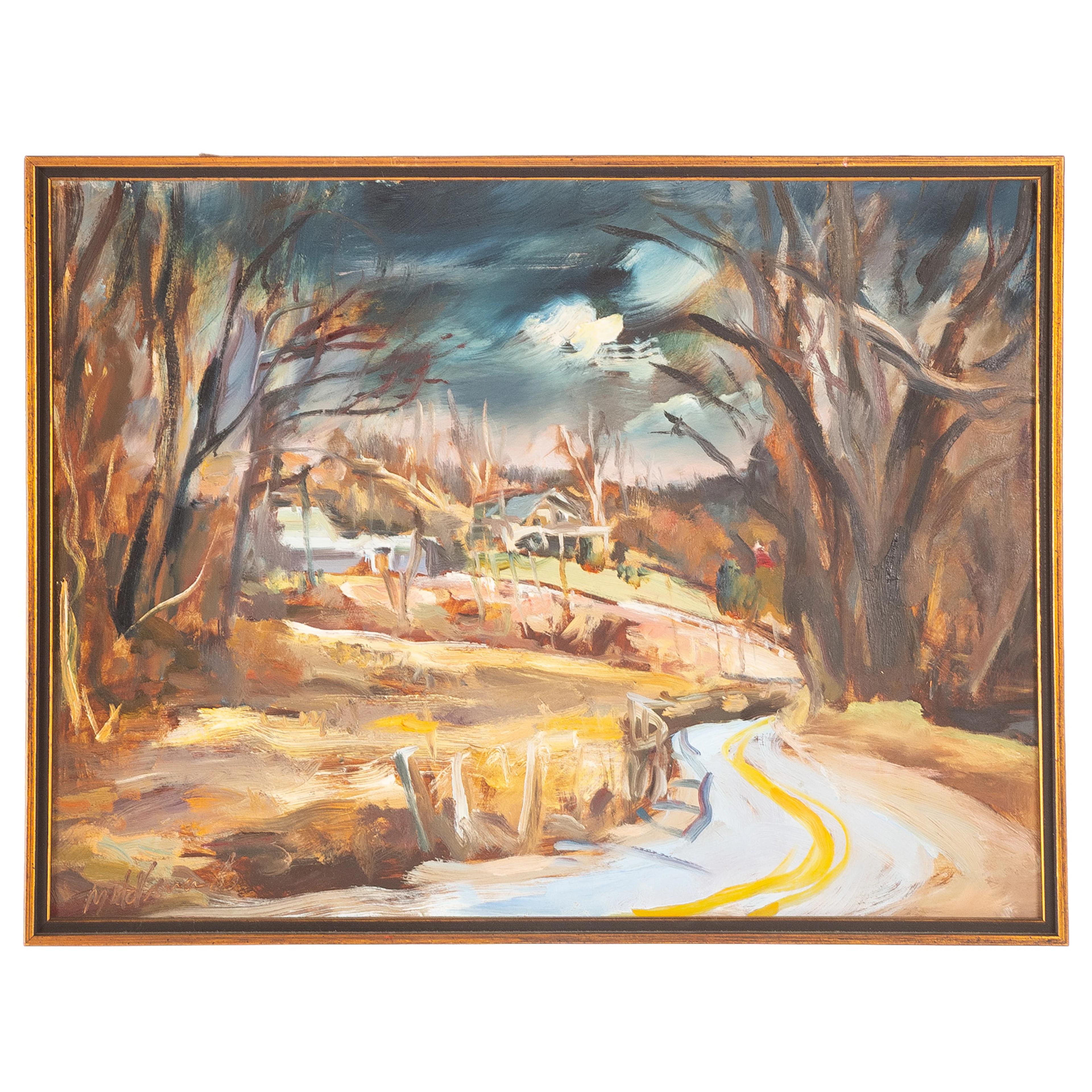 Raoul Middleman. The Winding Road, oil
