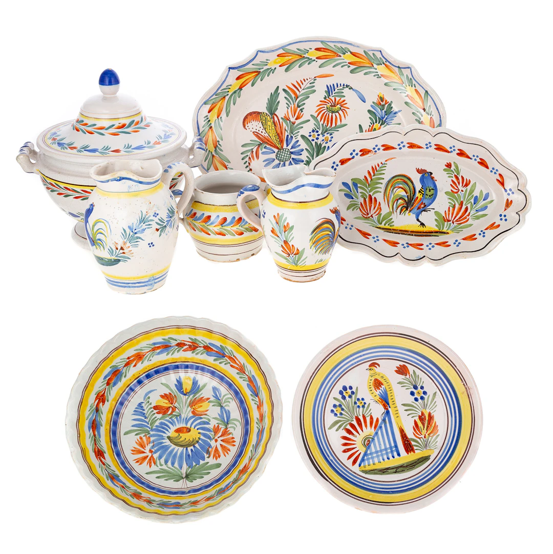 Collection of Henriot Quimper Fleuri Tableware