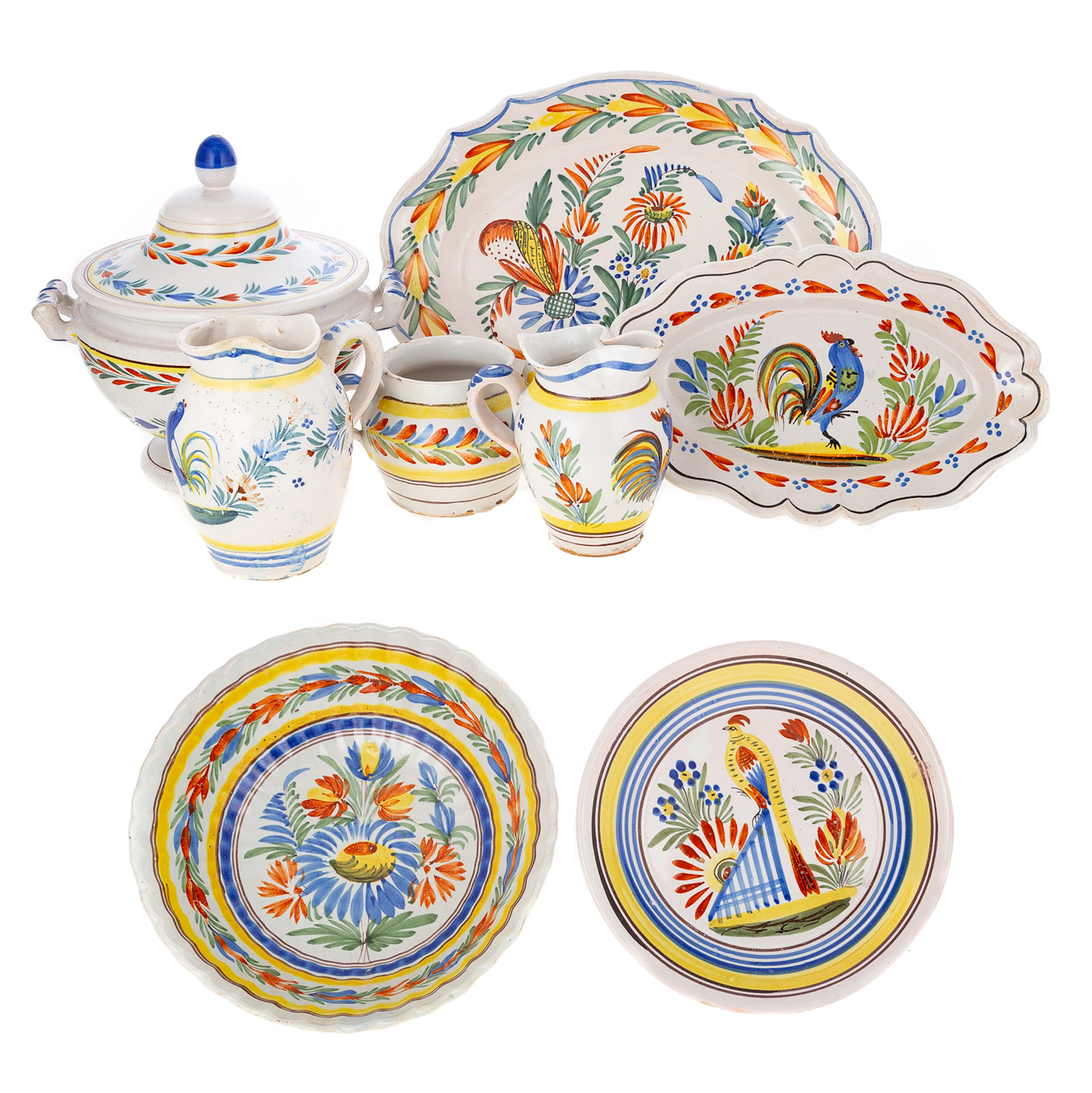 Collection of Henriot Quimper Fleuri Tableware