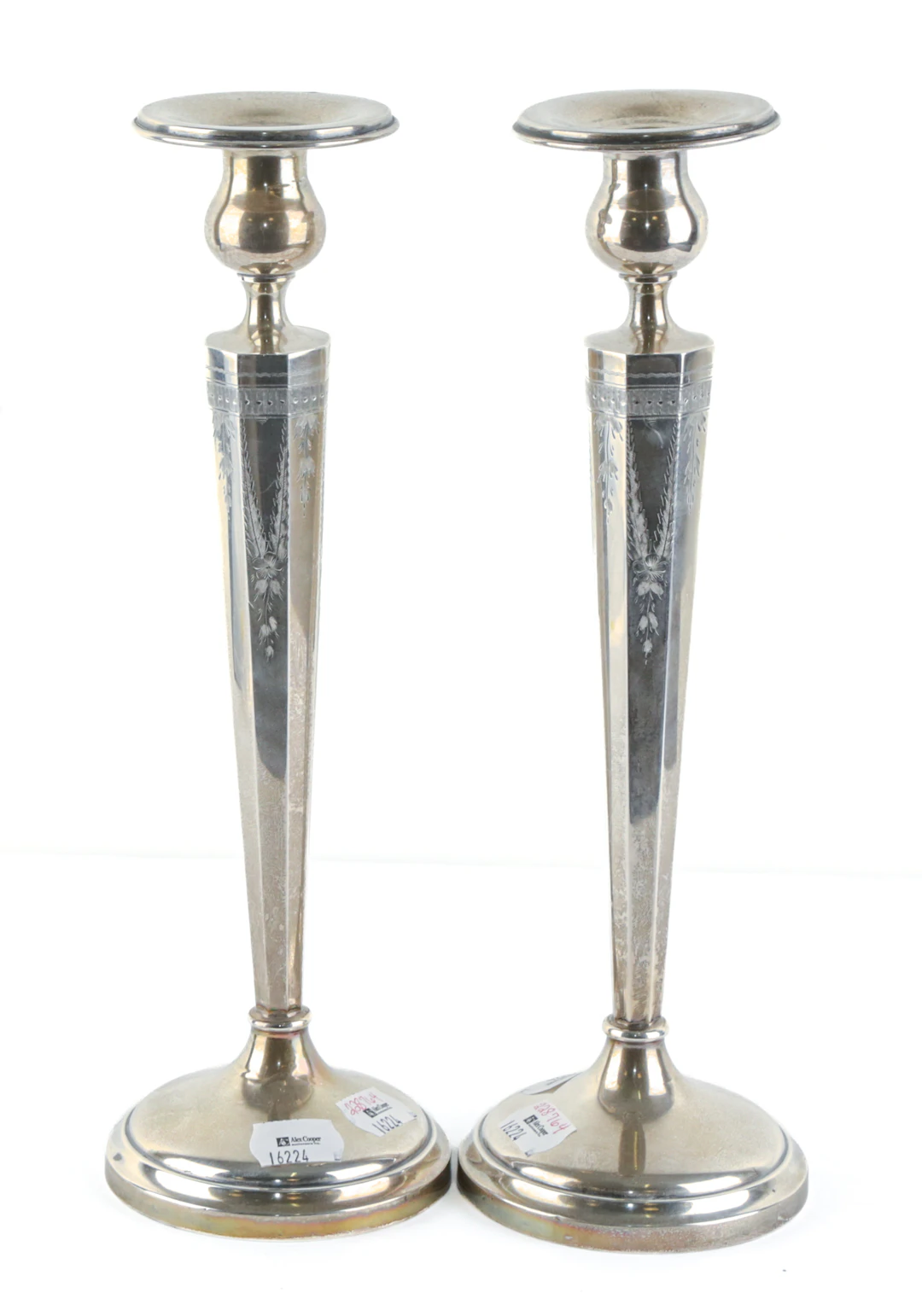 A Pair of Clarence A Vanderbilt Sterling Candlesticks