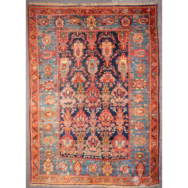 Antique Bijar Rug, Persia, 4.1 x 5.4